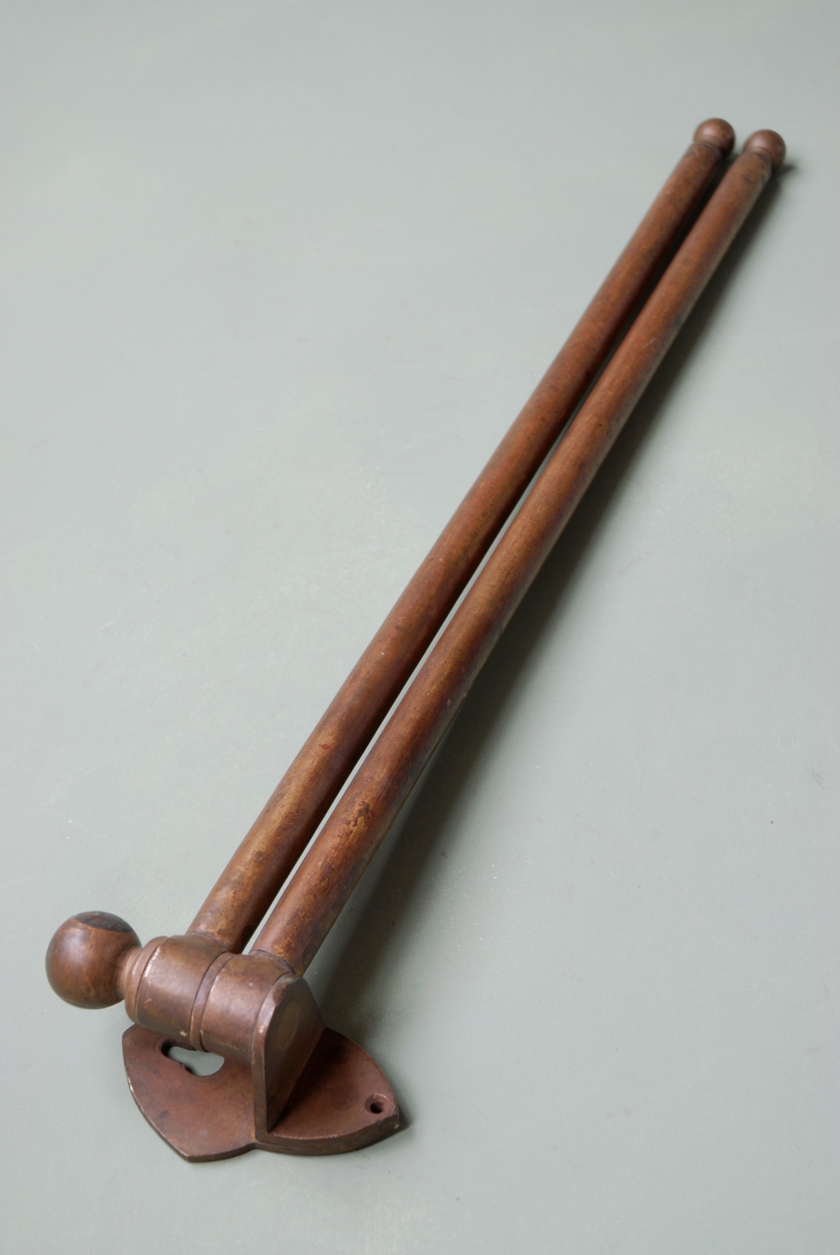 French Brass Swivel Arm Towel Rail