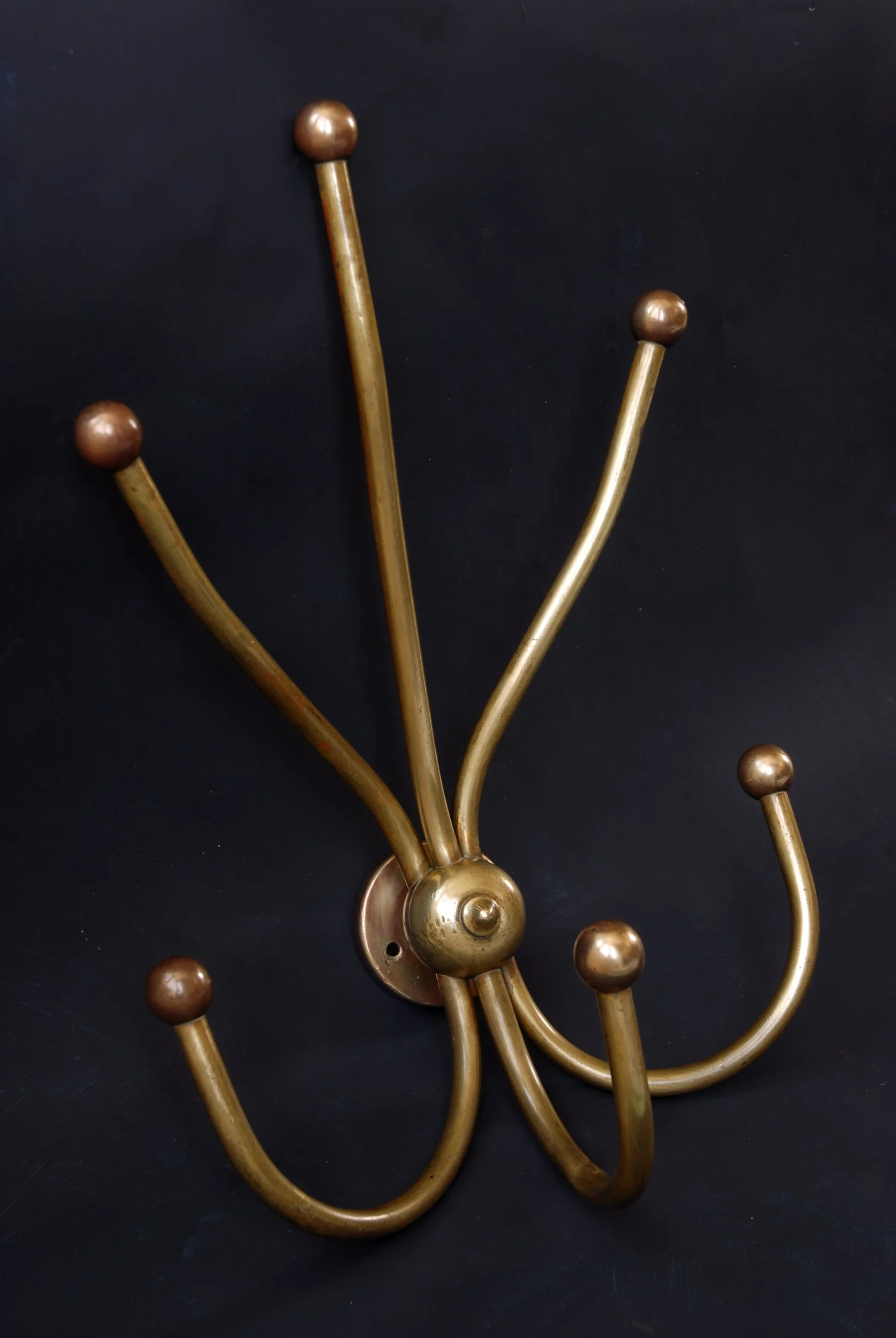 SIZED 1537 Large Brass Antique Coat Hook.JPG