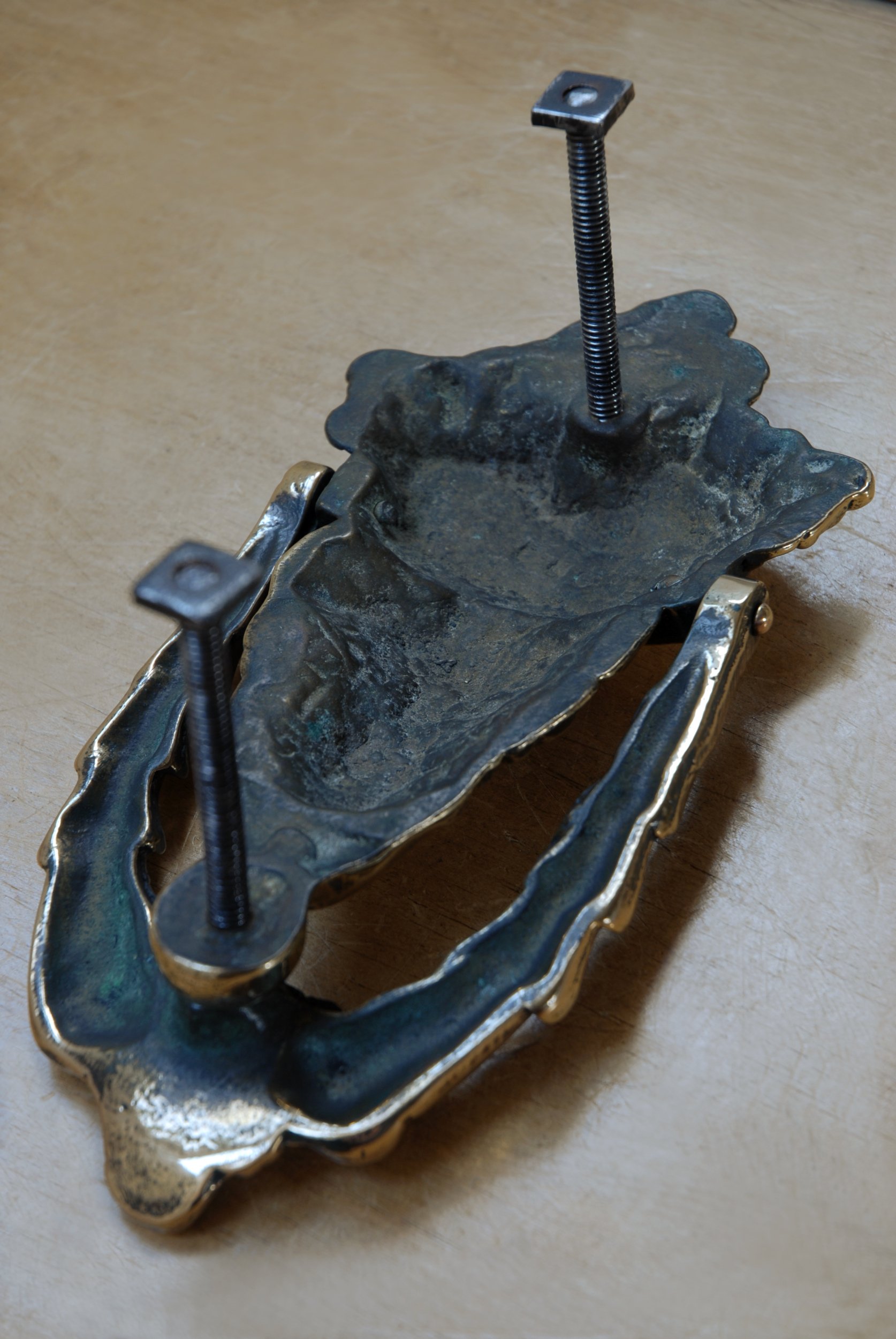 SIZED 1476 Brass Greek Face Door Knocker.JPG