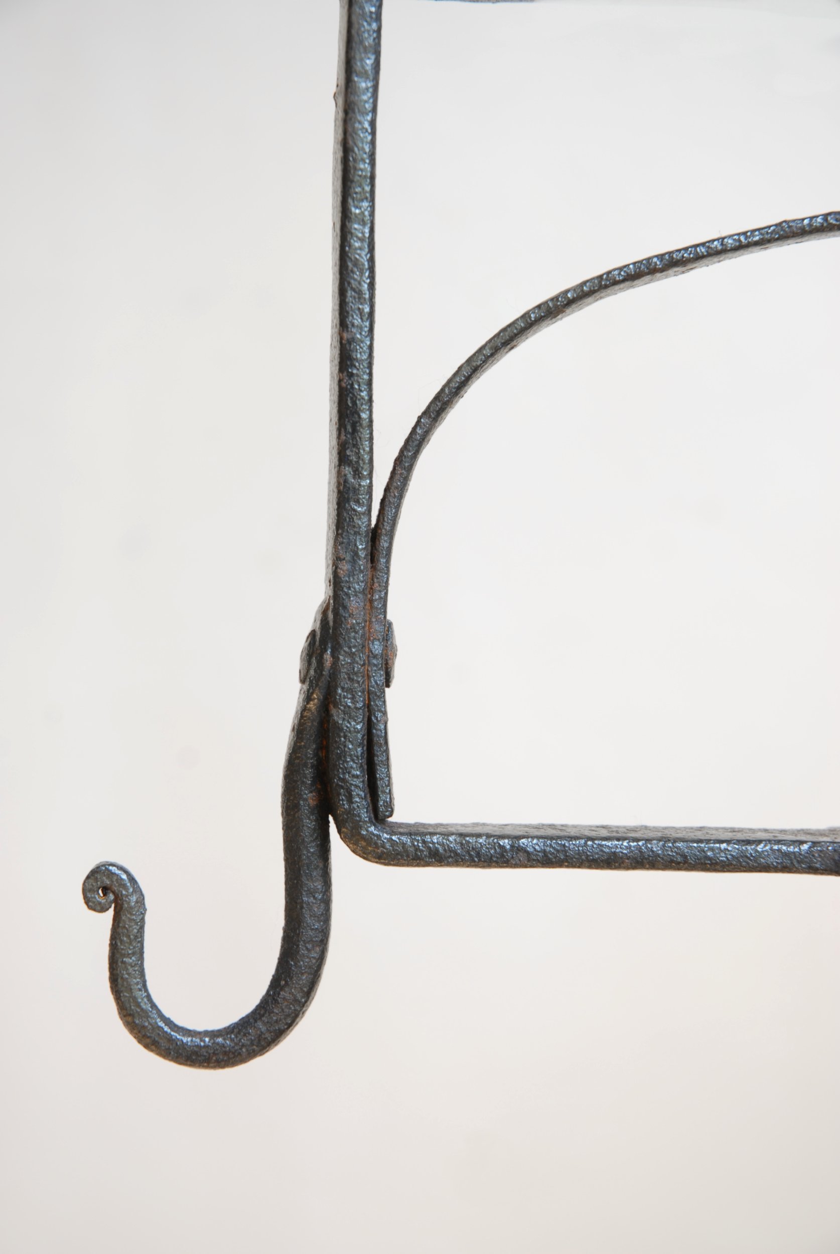 SIZED 1393 Wrought Iron 18th Century Antique Candlestick.JPG