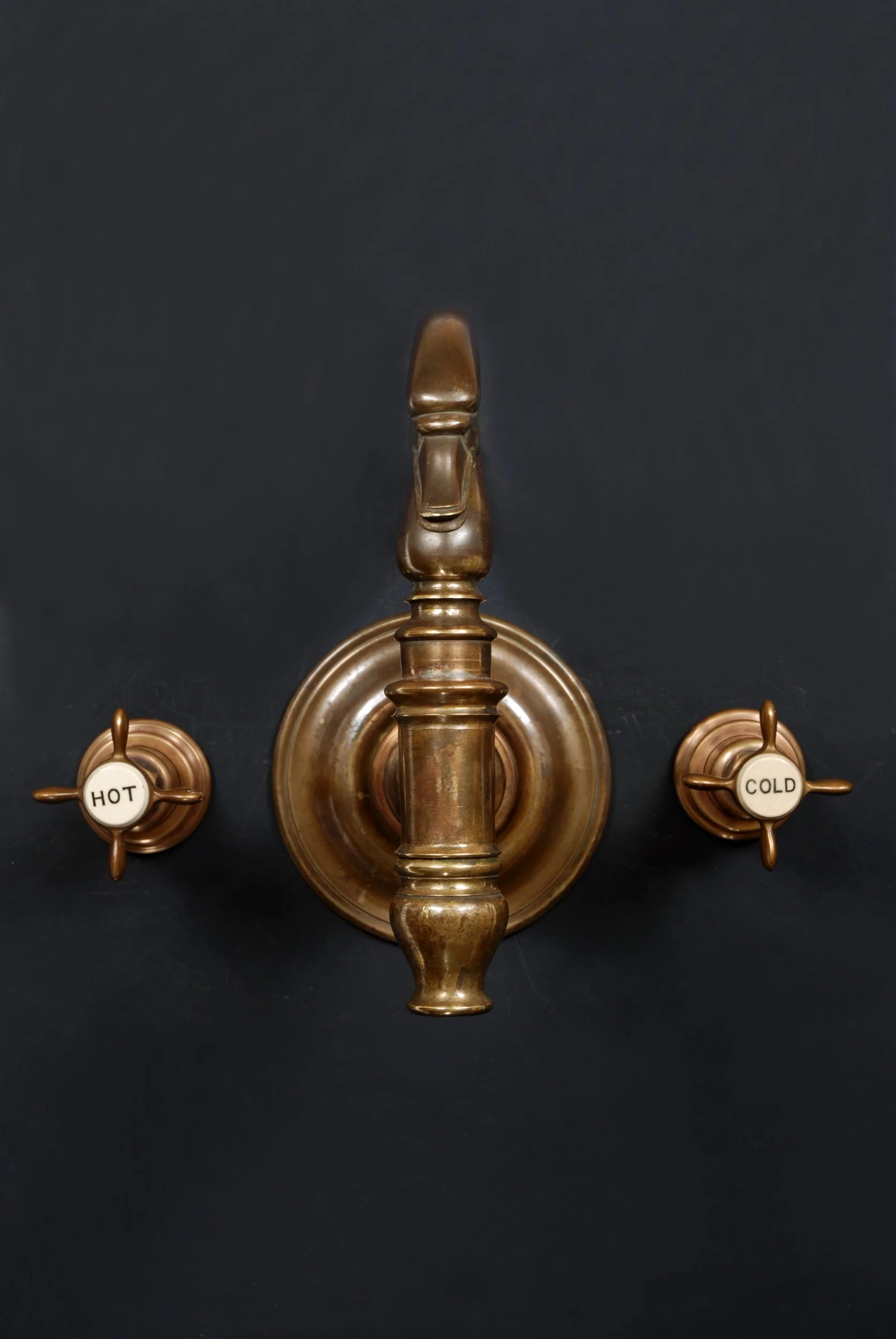 SIZED 1567 Swan French Antique Brass Taps.JPG