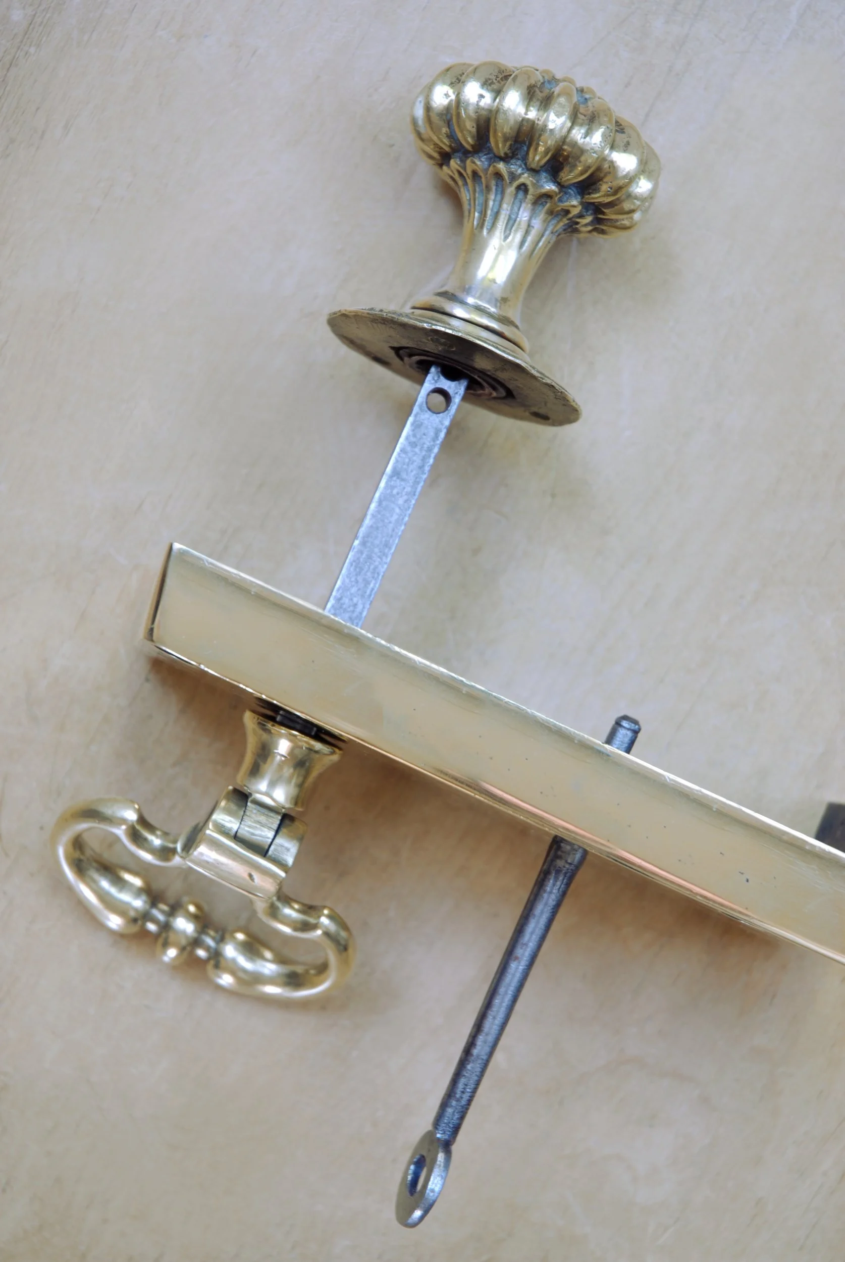 SIZED 1408 Brass Victoroan Rim Lock Set.JPG