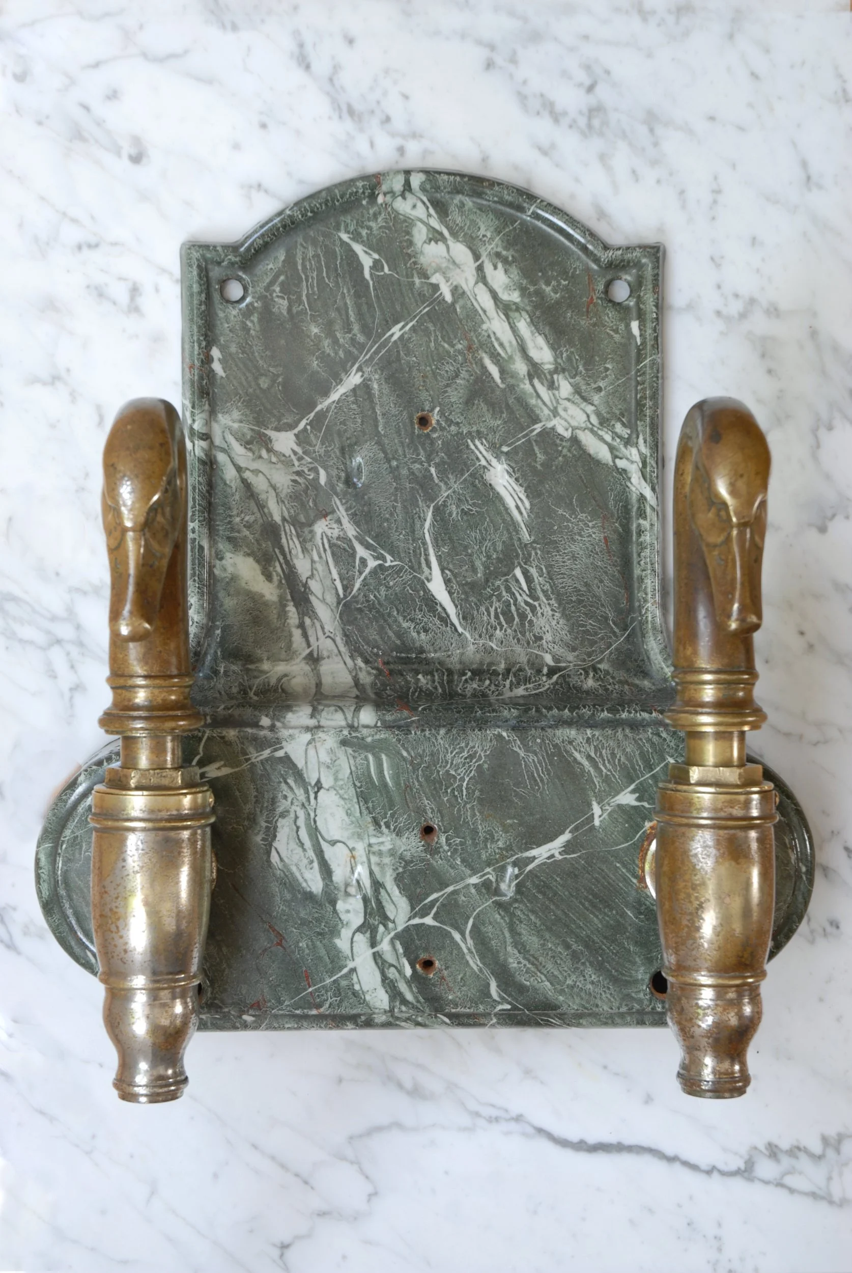 SIZED 1431 Brass Swan French Bath Taps.JPG