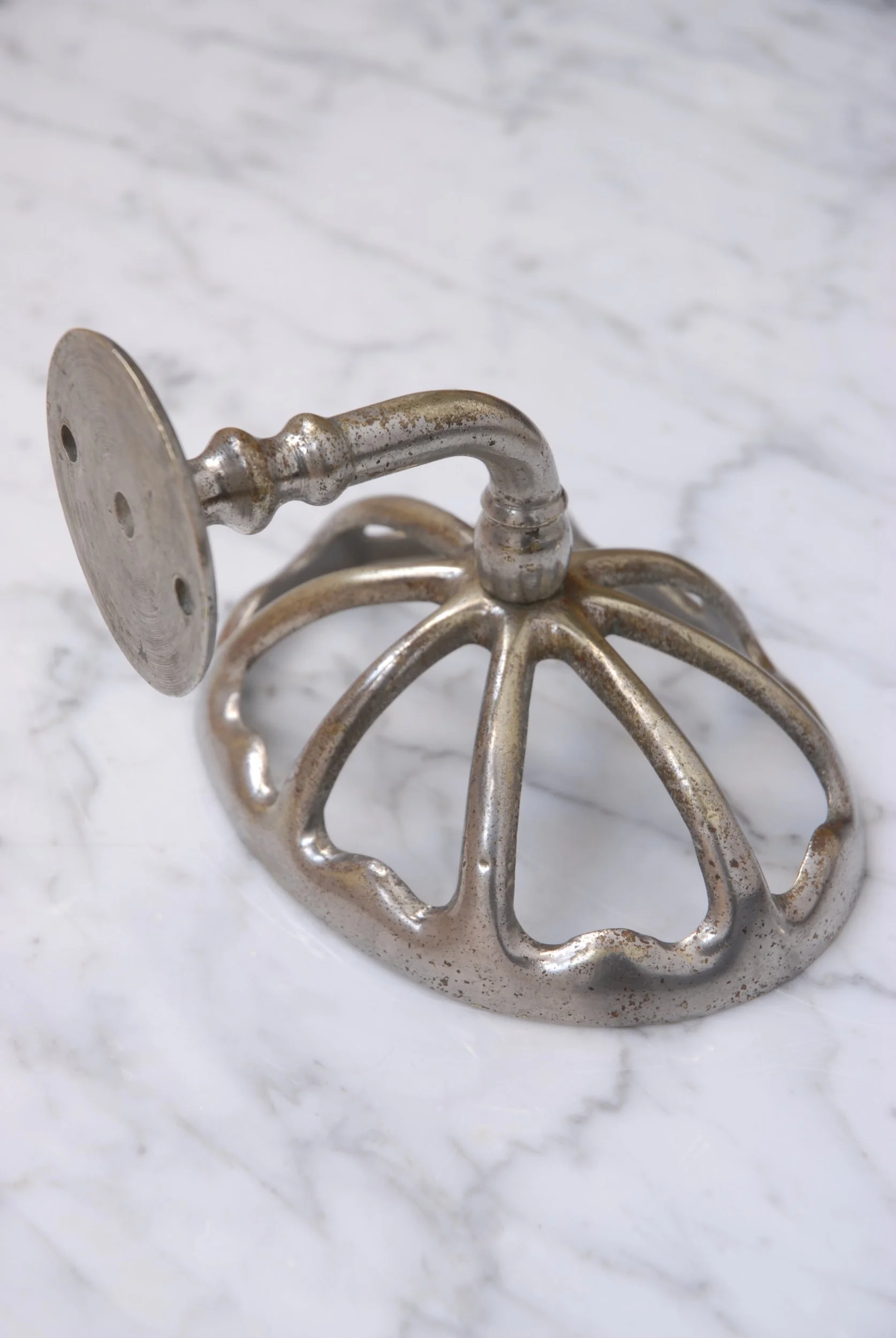 SIZED 1504 Brass Soap Dish Antique Nickel Plated.JPG