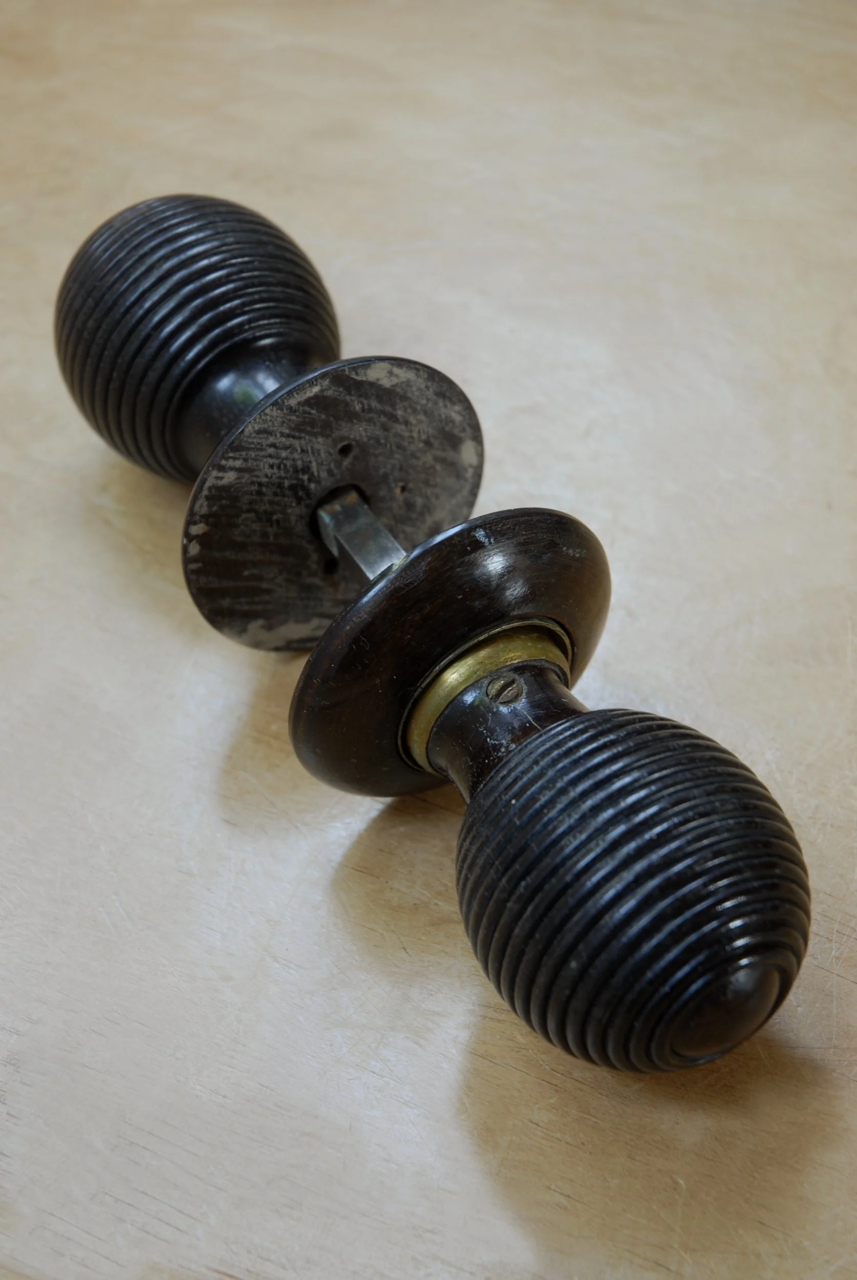 SIZED 1399 Beehive Ebony Door Knobs.JPG
