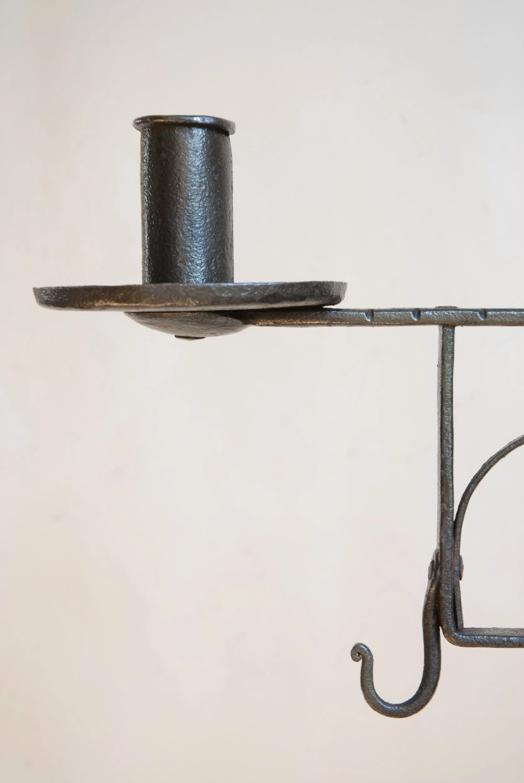 SIZED 18th Century Swedish Candlestick Wrought Iron Waterandwooduk.JPG