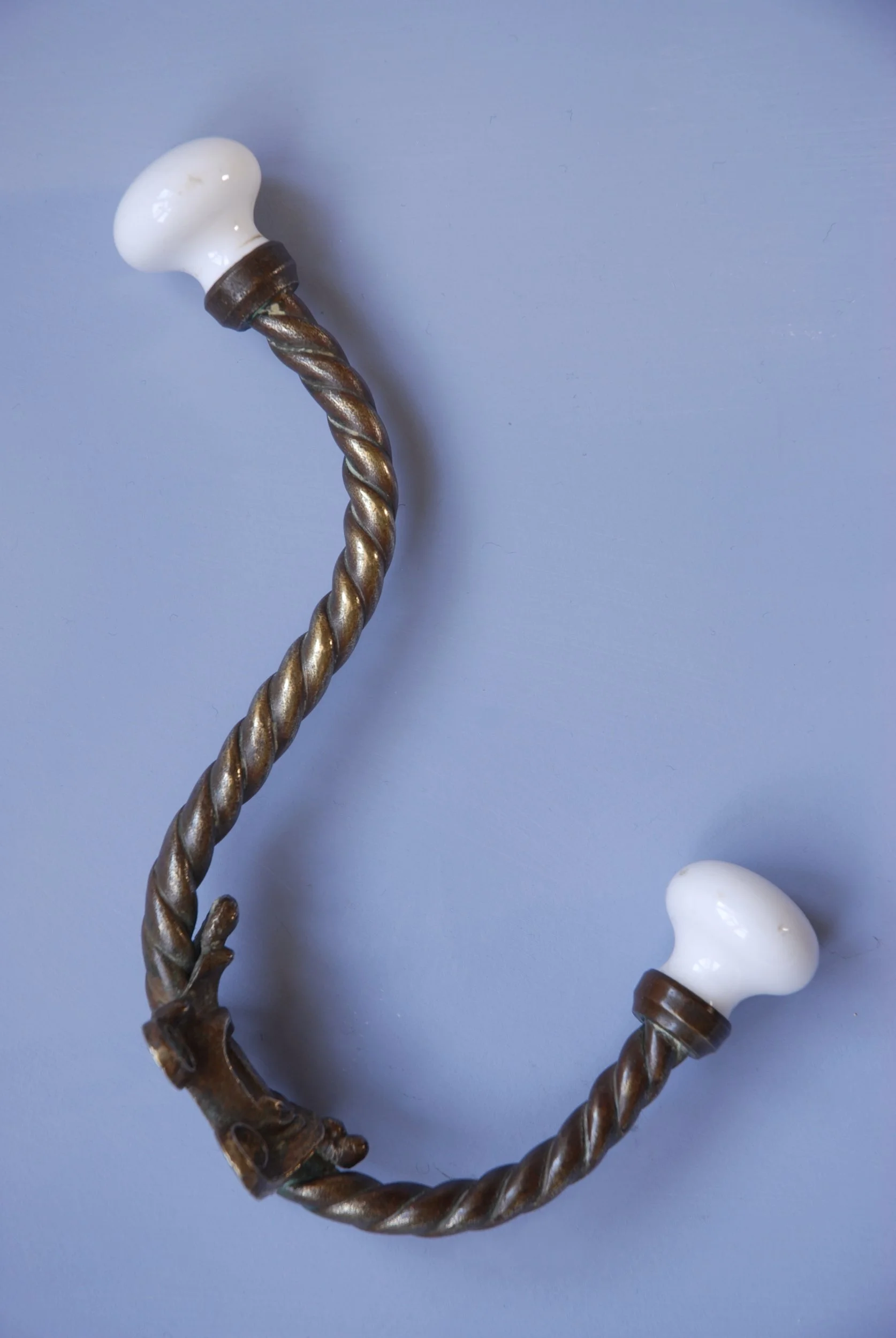 SIZED 1505 Brass Ceramic Victorian Hook.JPG