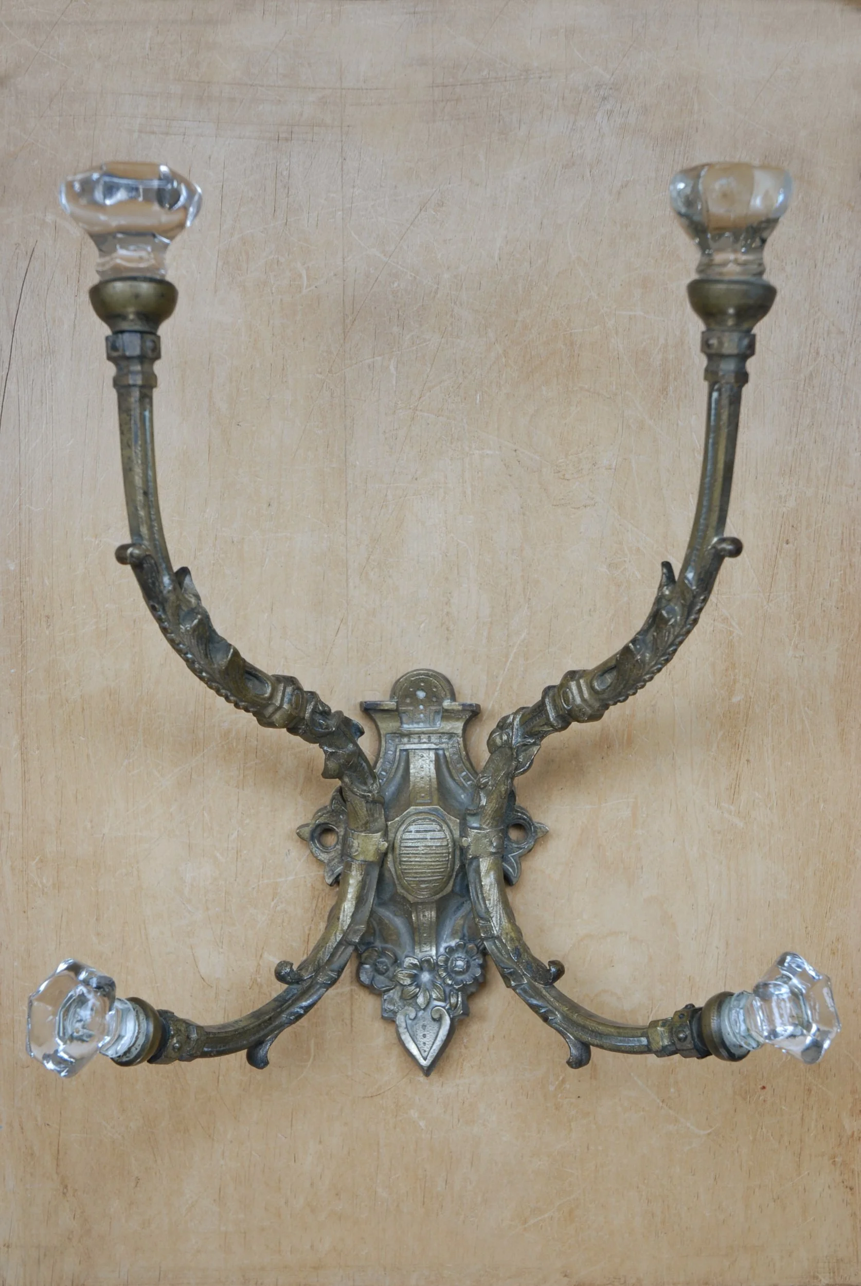 SIZED 1307 Brass French Large Double Hook.JPG