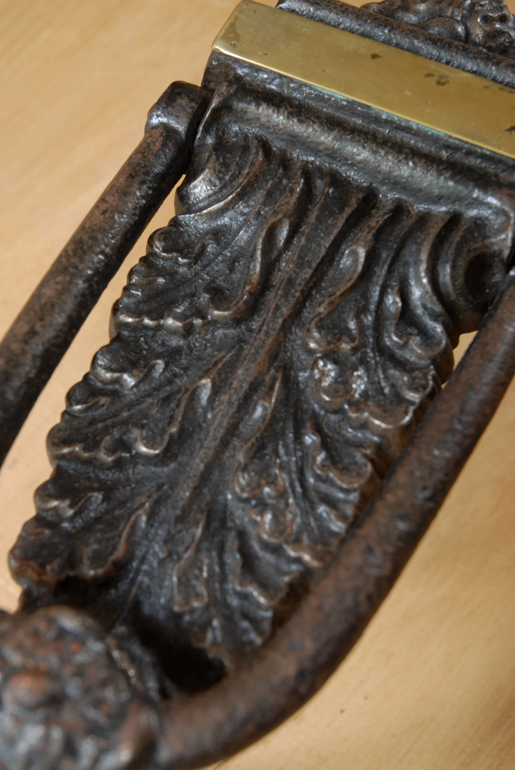 SIZED 1420 Antique Acanthus Leaf Door Knocker.JPG
