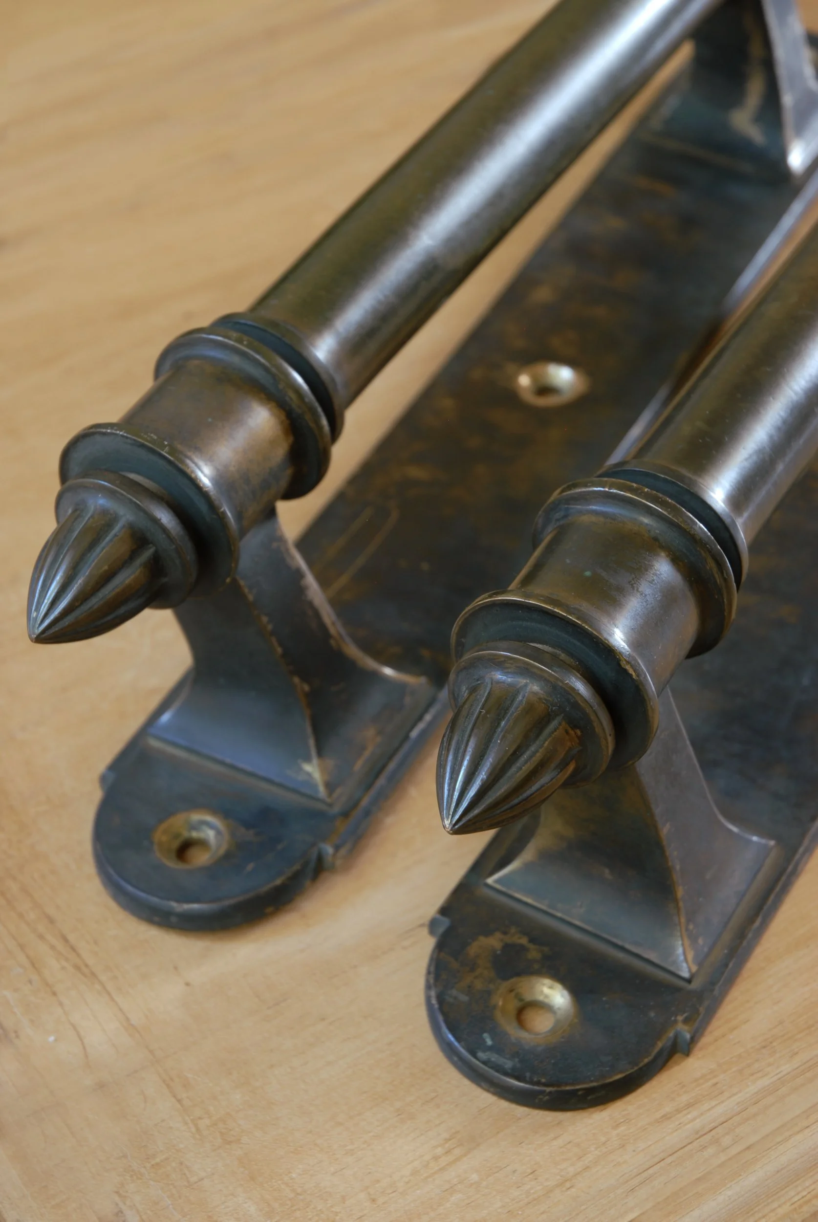 RESERVED Heavy French Bronze 15" Door Handles