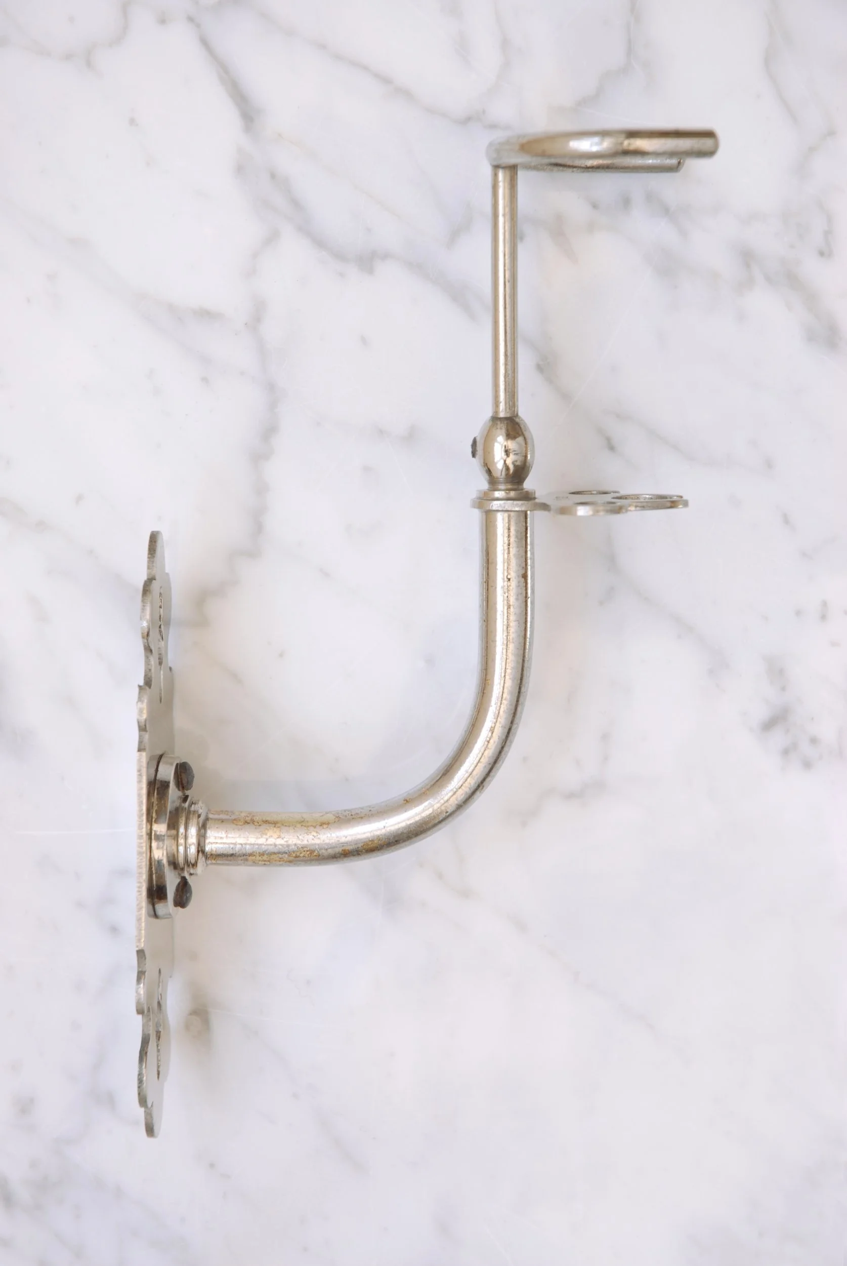 SIZED 1487 Chrome Art Deco Glass Towel Rail.JPG