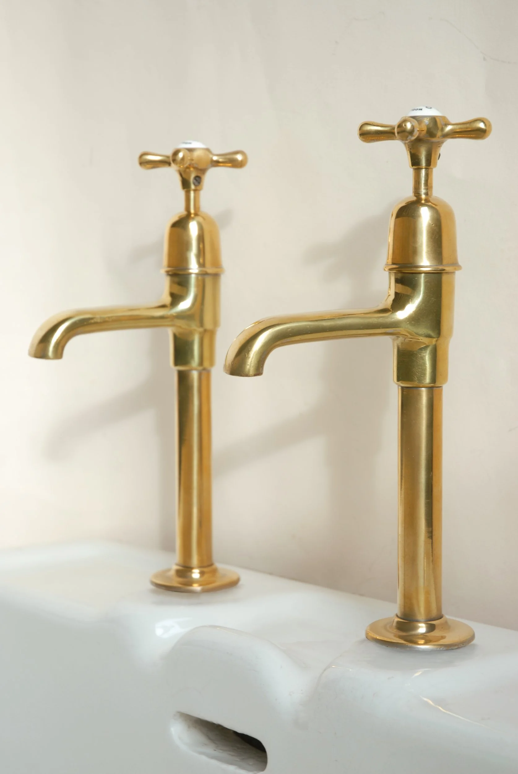 Vintage Brass Pillar Taps