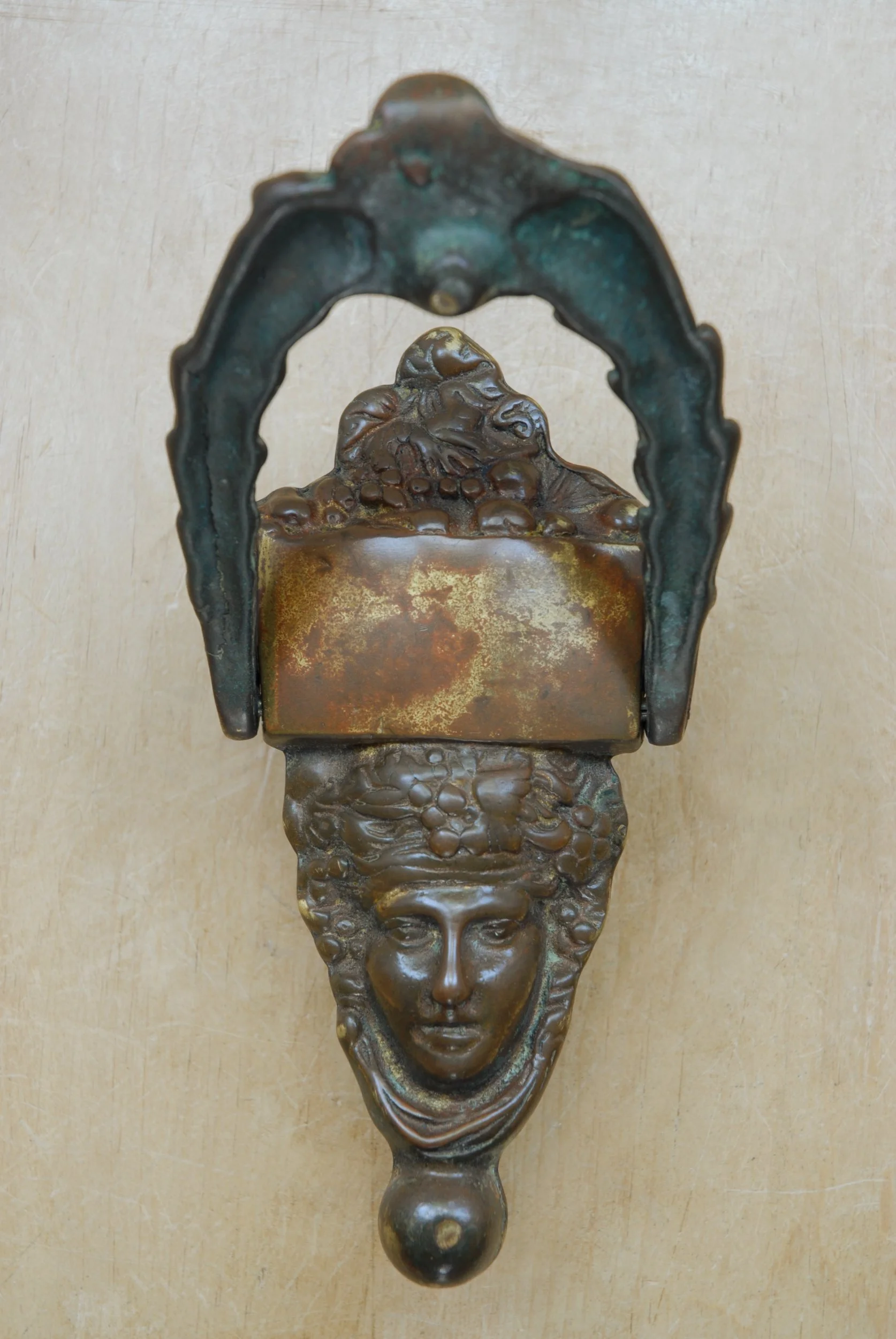 SIZED 1428 Brass Victorian Door Knocker.JPG