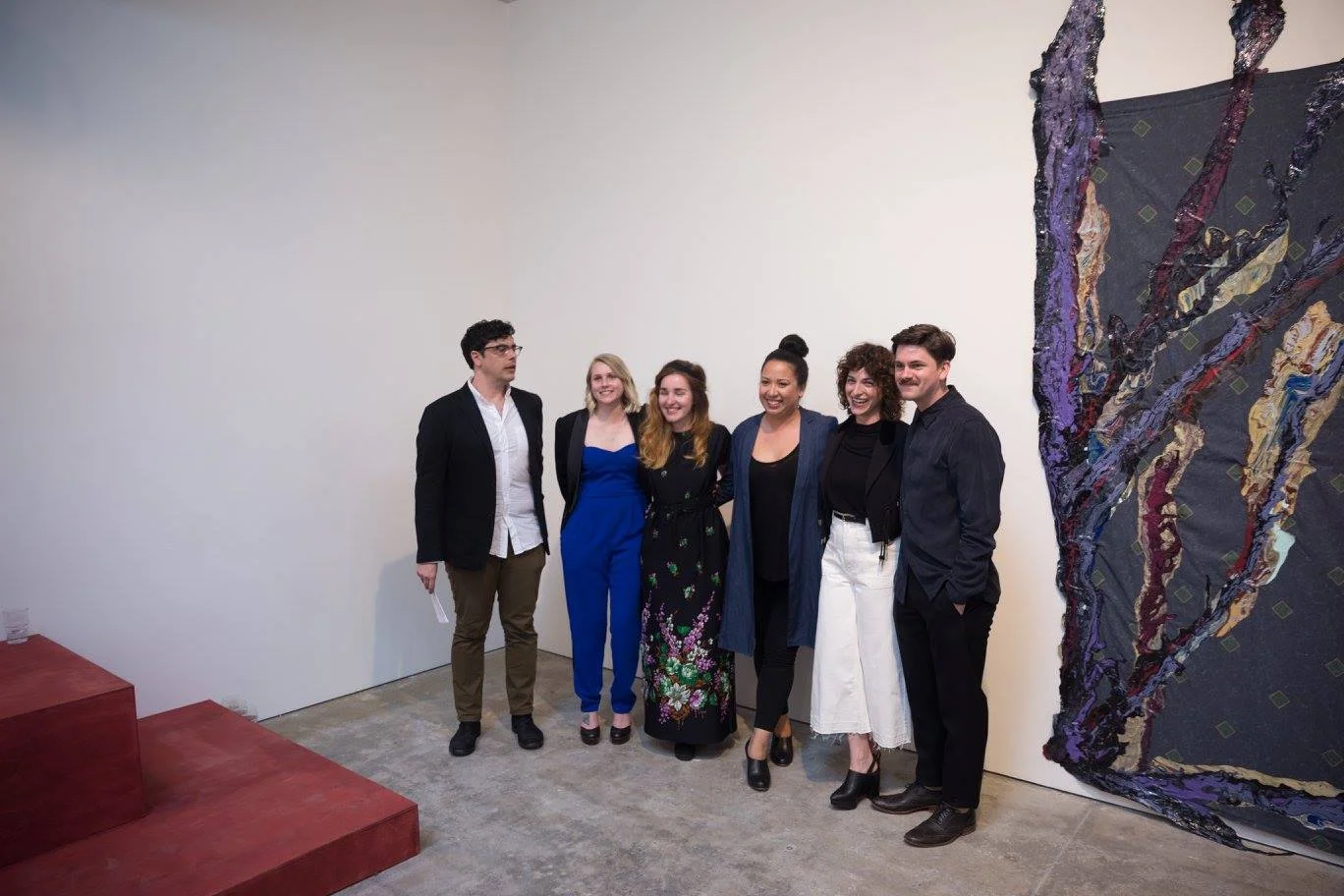 the curatorial team with Julian Myers-Szupinska (left)