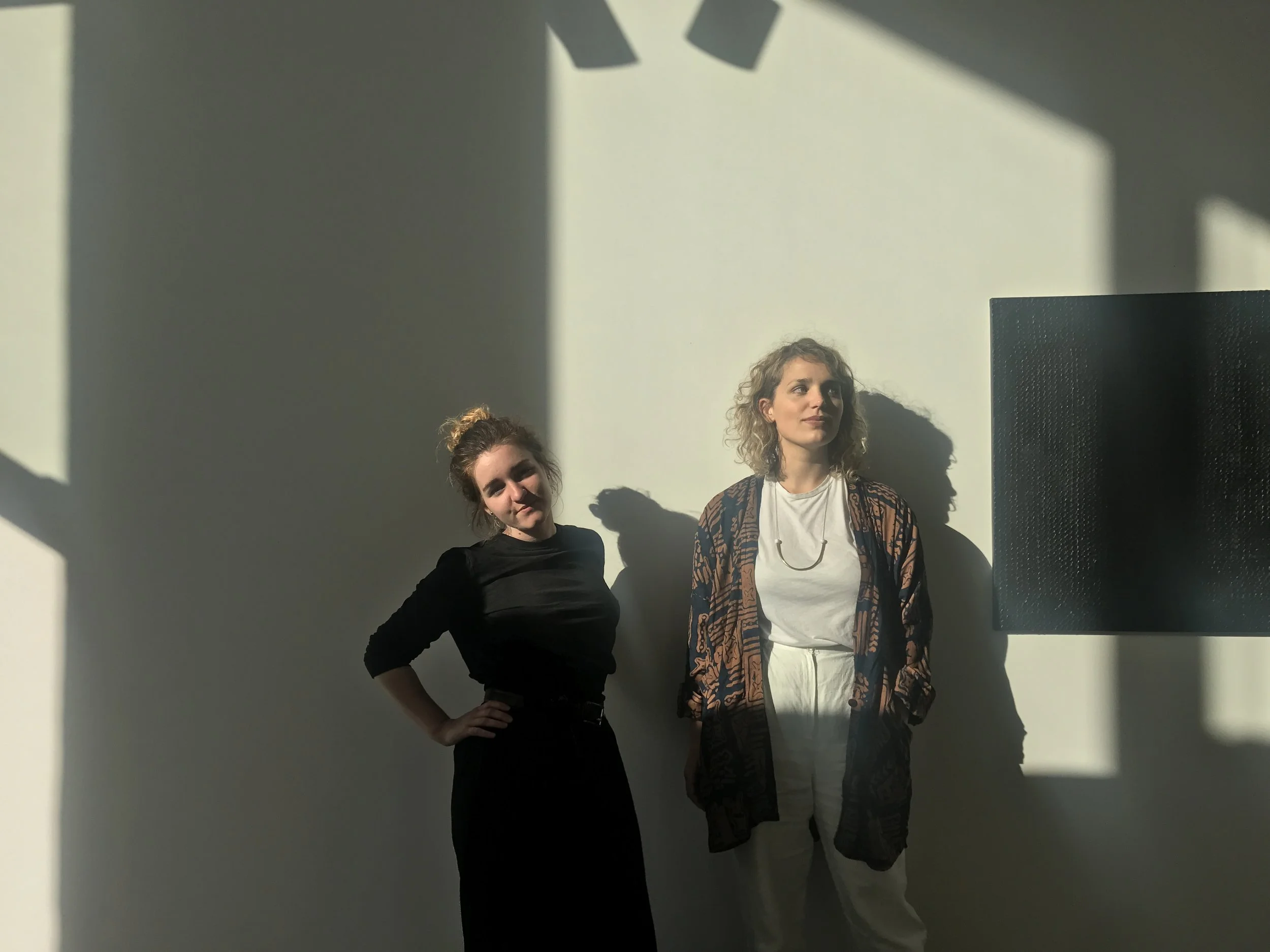 The curators after their opening lecture White Walls, Language Structures and Curating with Radical Empathy