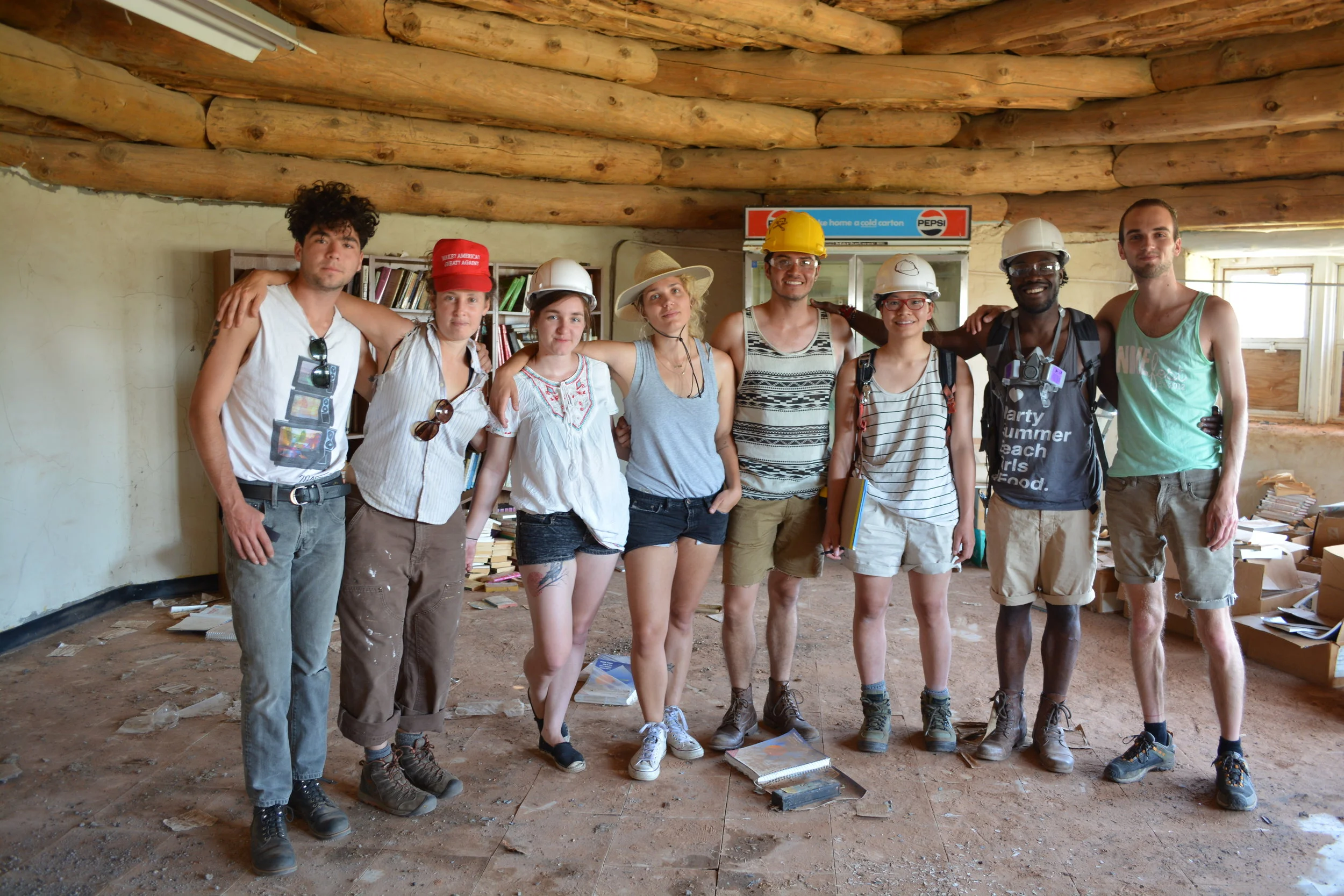 The team with volunteers from California