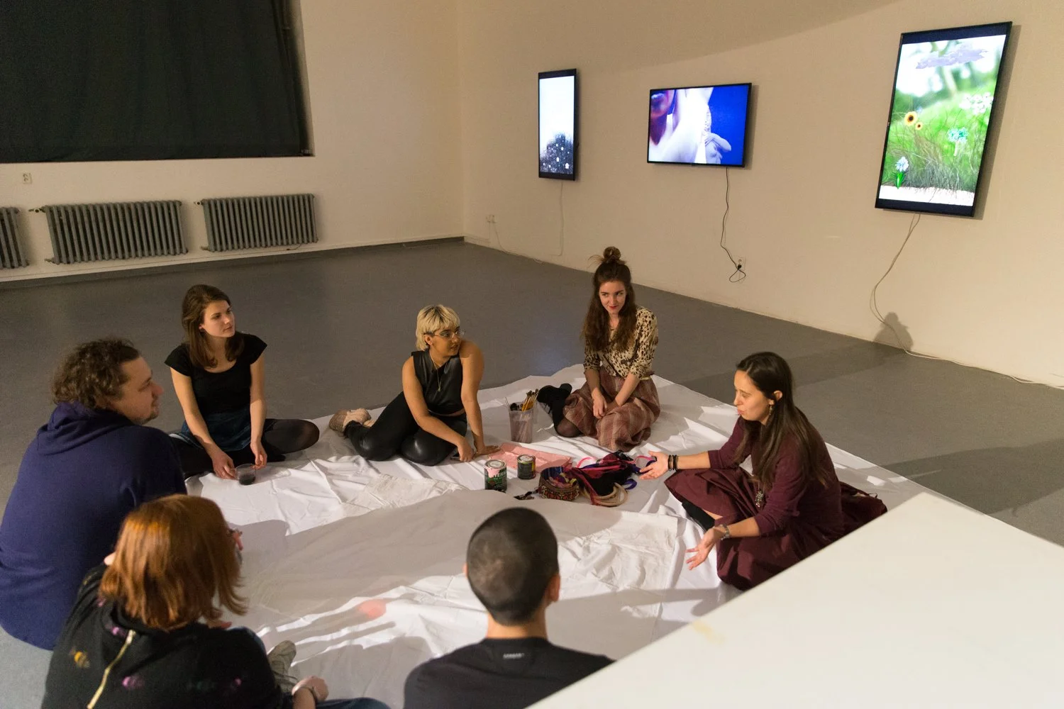  Radical embroidery workshop Goddess of the Fear of Femmes lead by Sofia Tocar as part of the opening event 