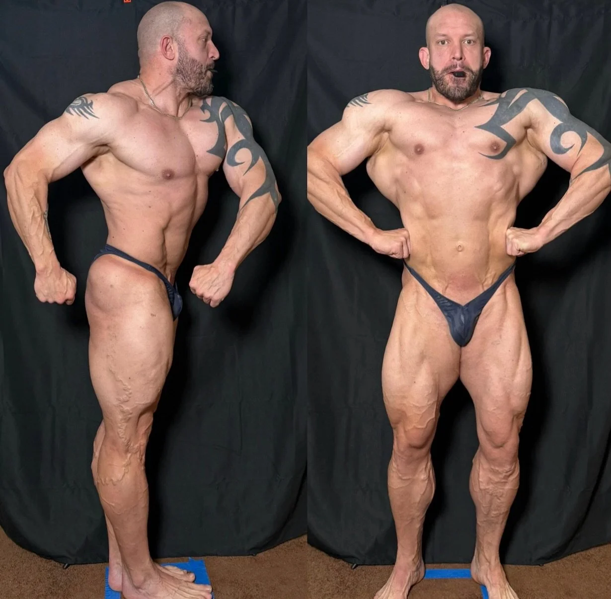 A moment for the gentlemen!

Both @sylva_strong &amp; @russomj84 are getting crispy!

Ain&rsquo;t not rest for the wicked, onward we go!💪🏻🎯

@npc_northeast 
@npc_ri_championships 
@ultraflex_gym_saugus 
@awp_mastershredder