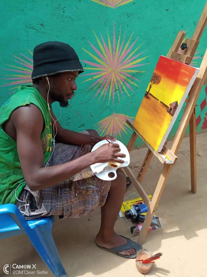 Dupris already working on his second order, this time he’s also shipping paintings!