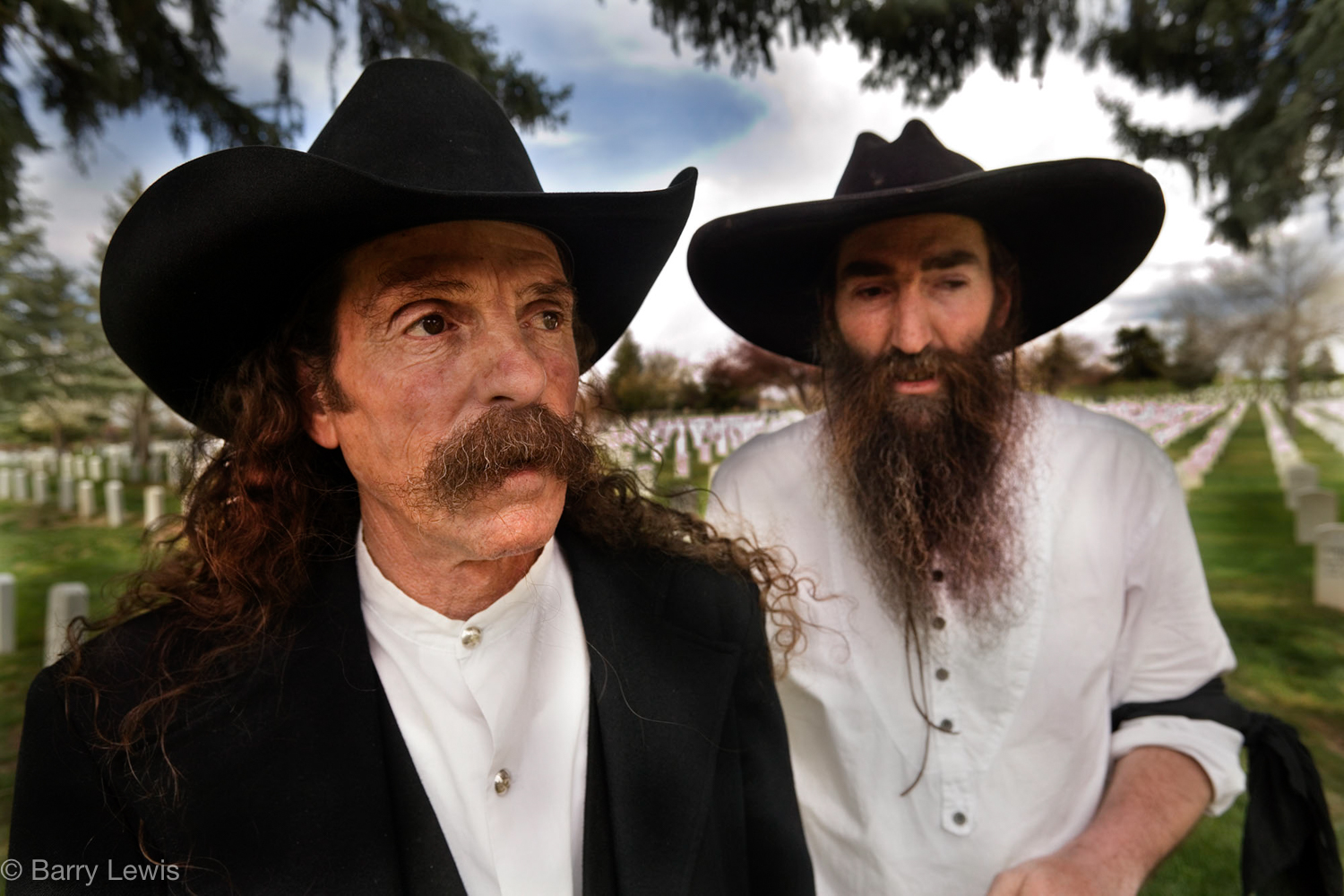  Mike and Lance. Mountain men from Pecos, New Mexico, at the funeral of a friend, 2005 