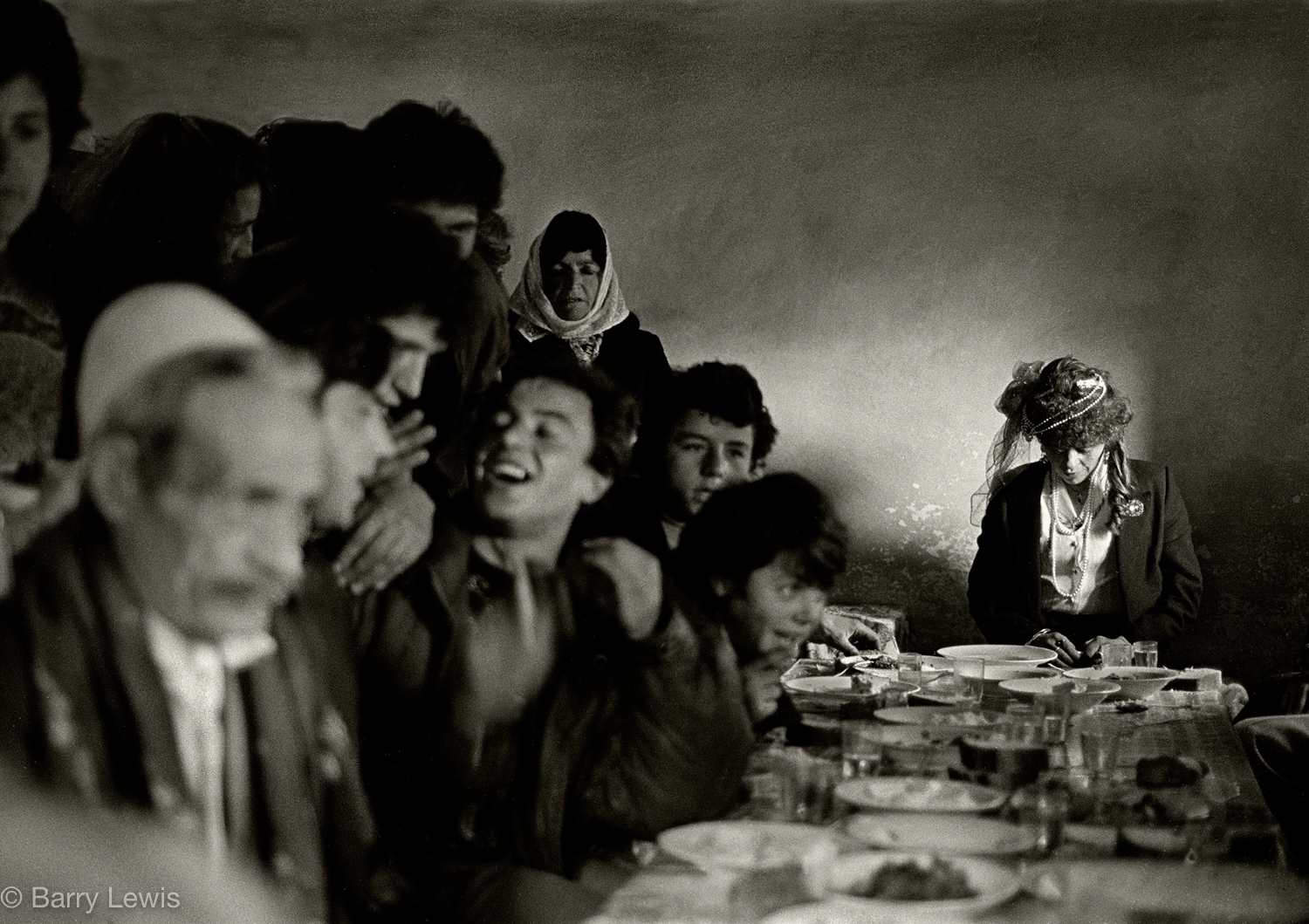  Arranged wedding in the village of Boga in the mountains of Nothern Albania, 1991. For the bride it is an anxious time as she will shortly leave her home and village and move into the groom's family house where she will live for the rest of her life