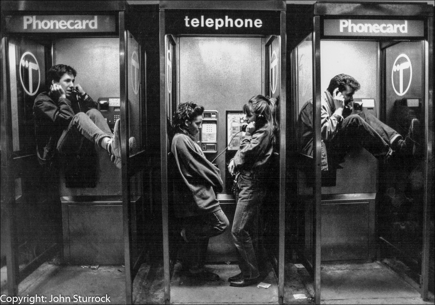  Telephone boxes in the High Road, Finchley during the 1987 general election.  Part of a feature for the Independent Magazine about Margaret Thatcher's constituency, Thatcher subsequently won the election. 