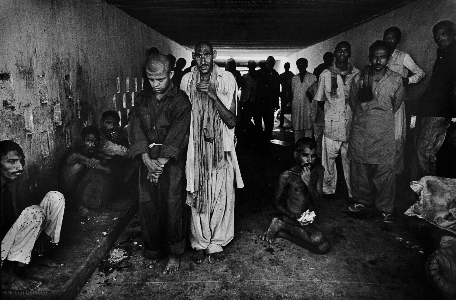  1990. Karachi Pakistan. Edhi Center mental institution 