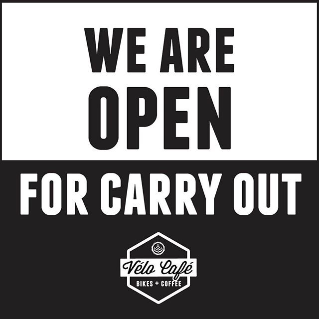 We are open. However, for carry out and curb side pickup only until further notice. Thanks for your support and we look forward to when we can have you all back in the shop, pouring beautiful latte art, hanging out talking bikes, coffee, and everythi