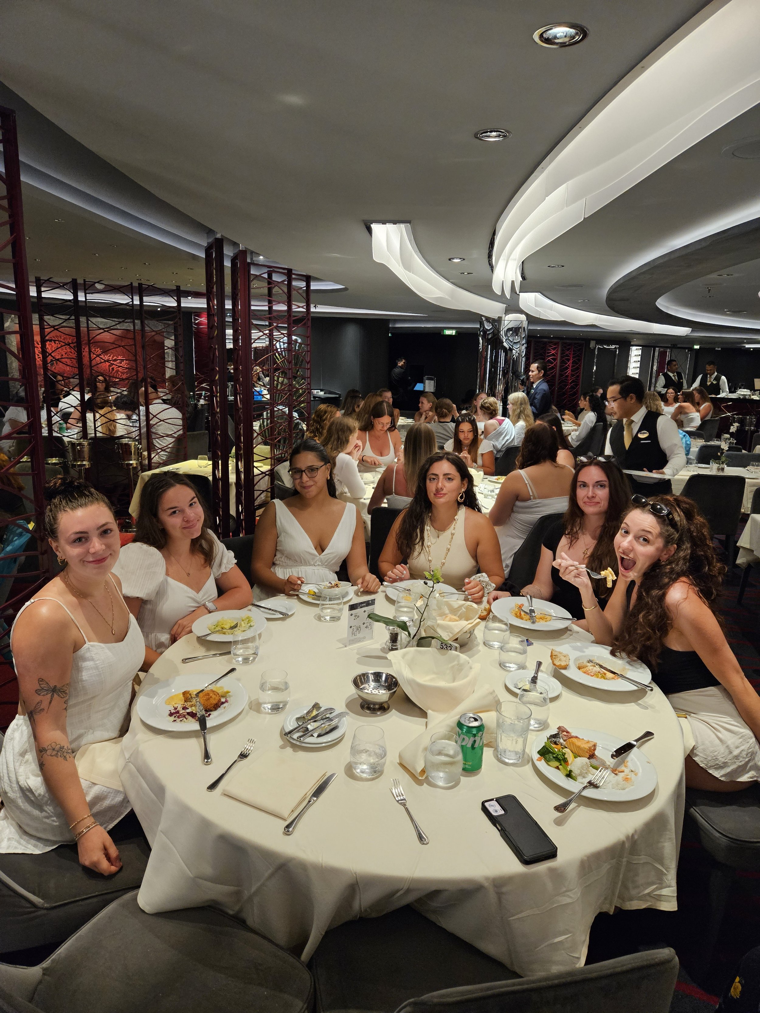 Group dinner at sea