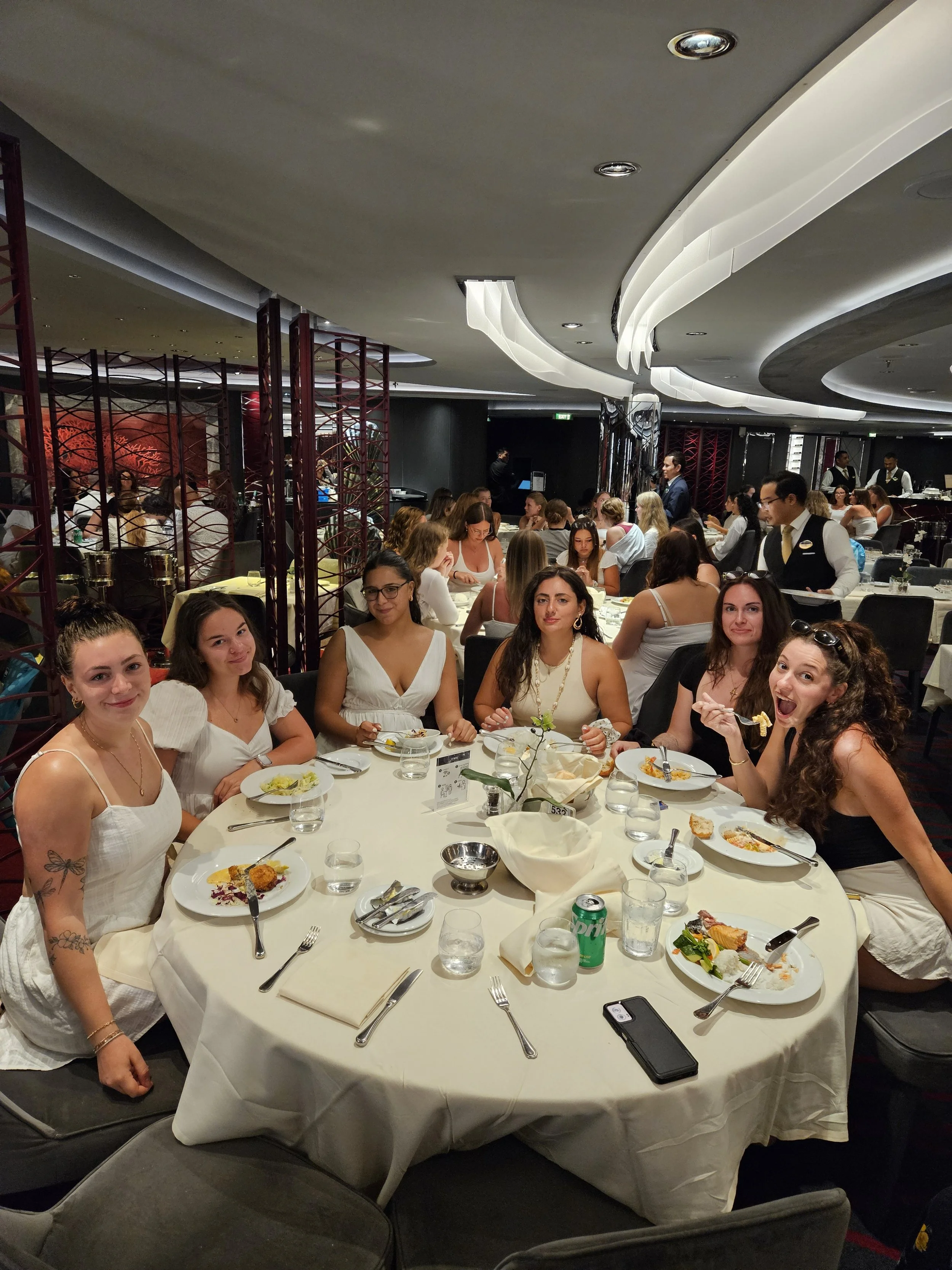Group dinner at sea