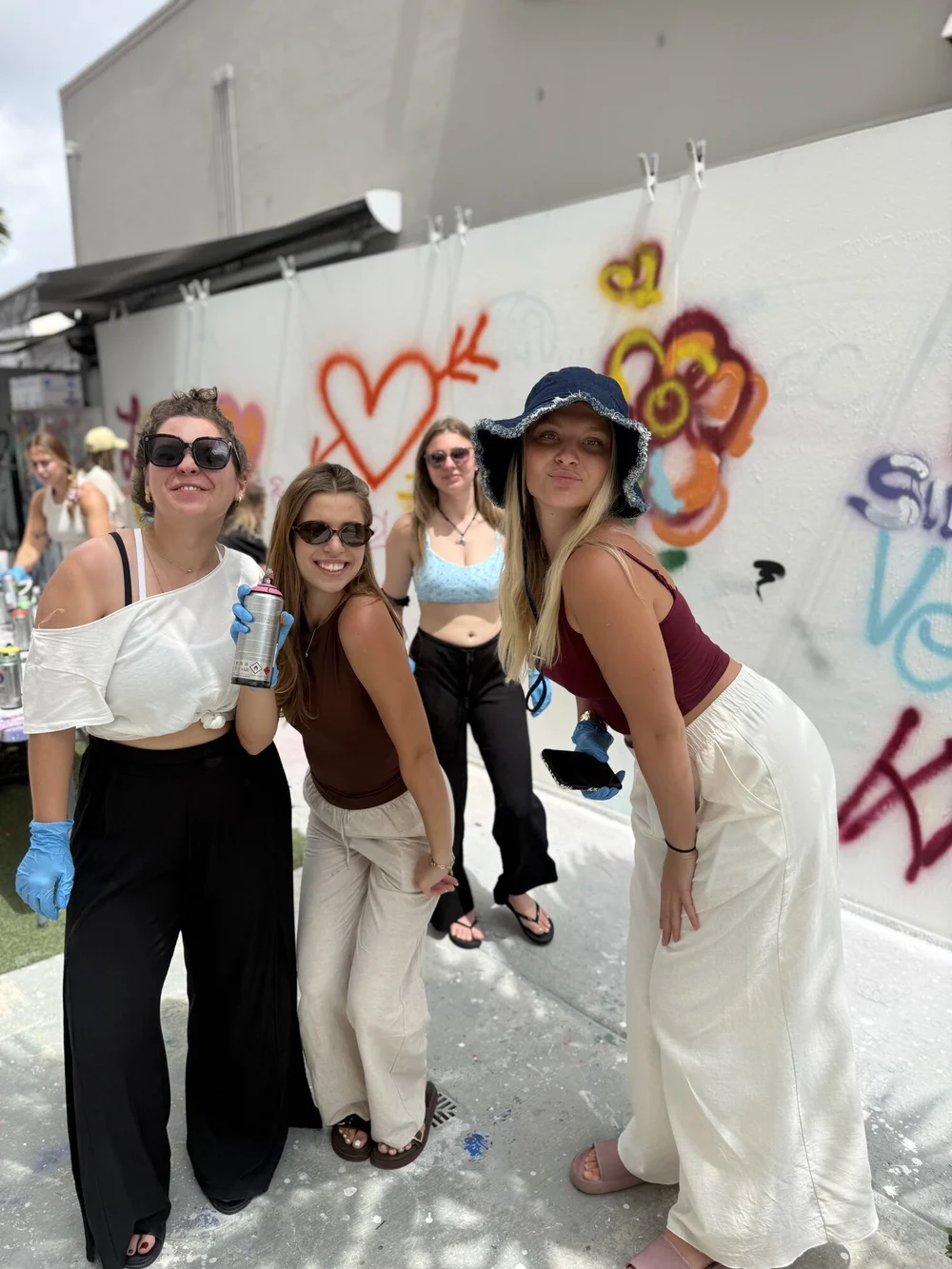 Student content creators enjoying Miami