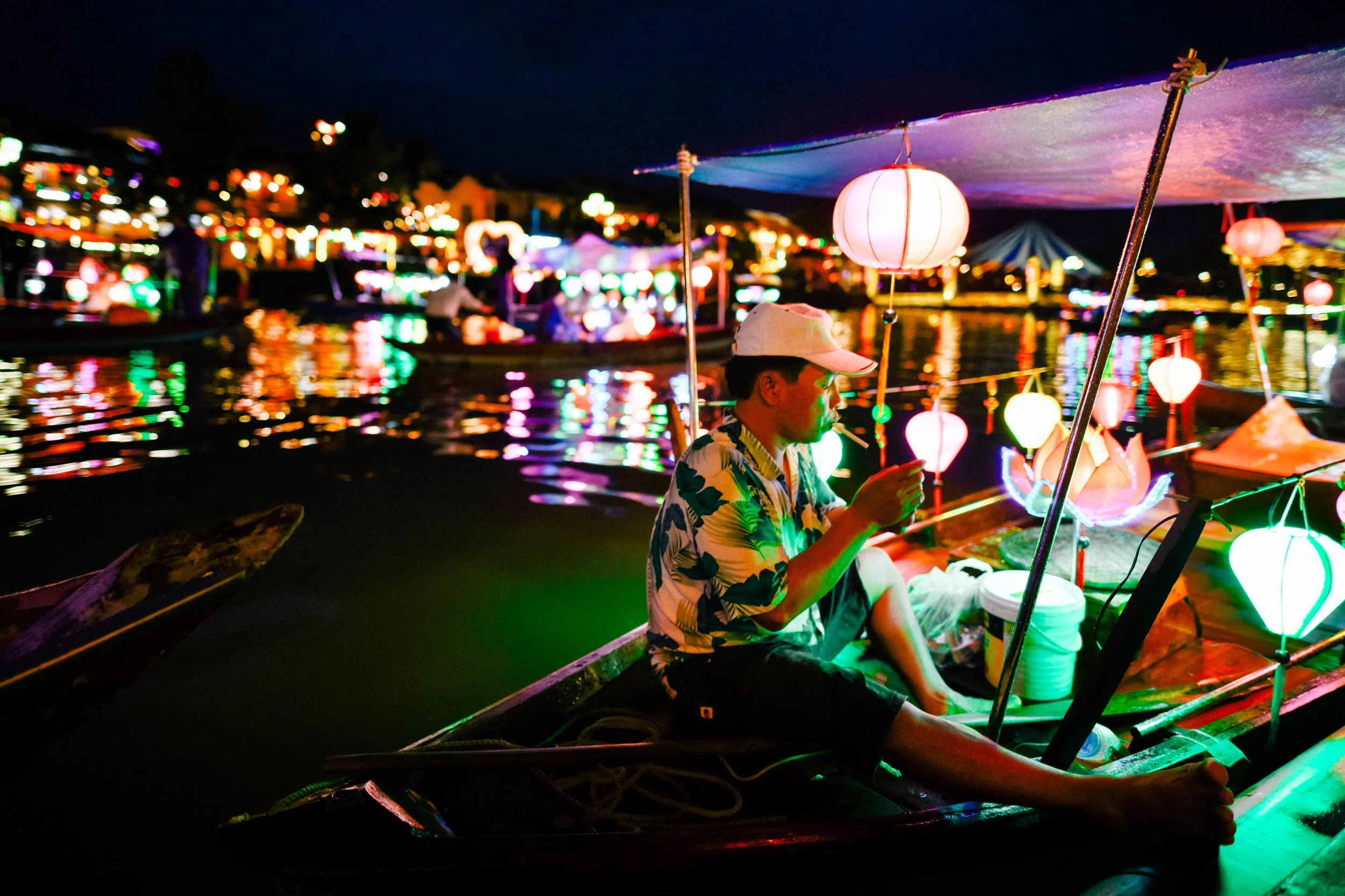 Lights at night in Hoi An Vietnam