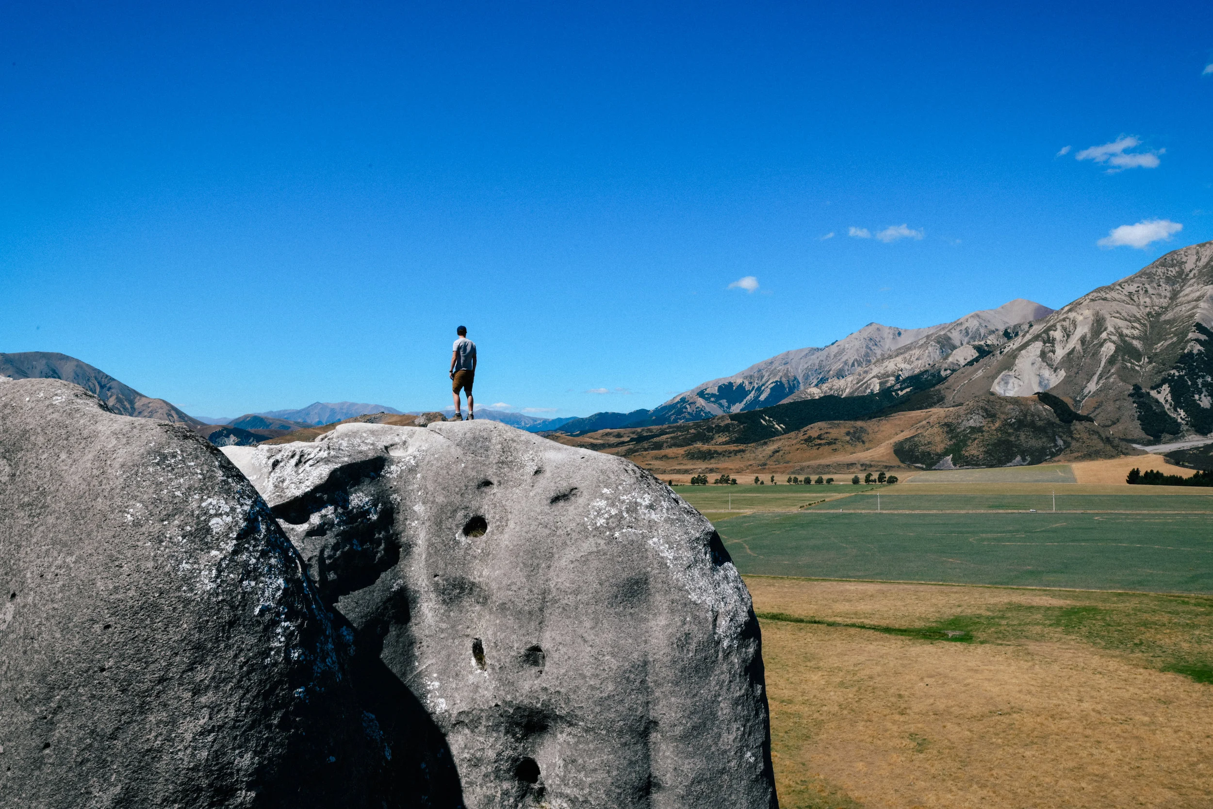 Standing at the edge of castle hill