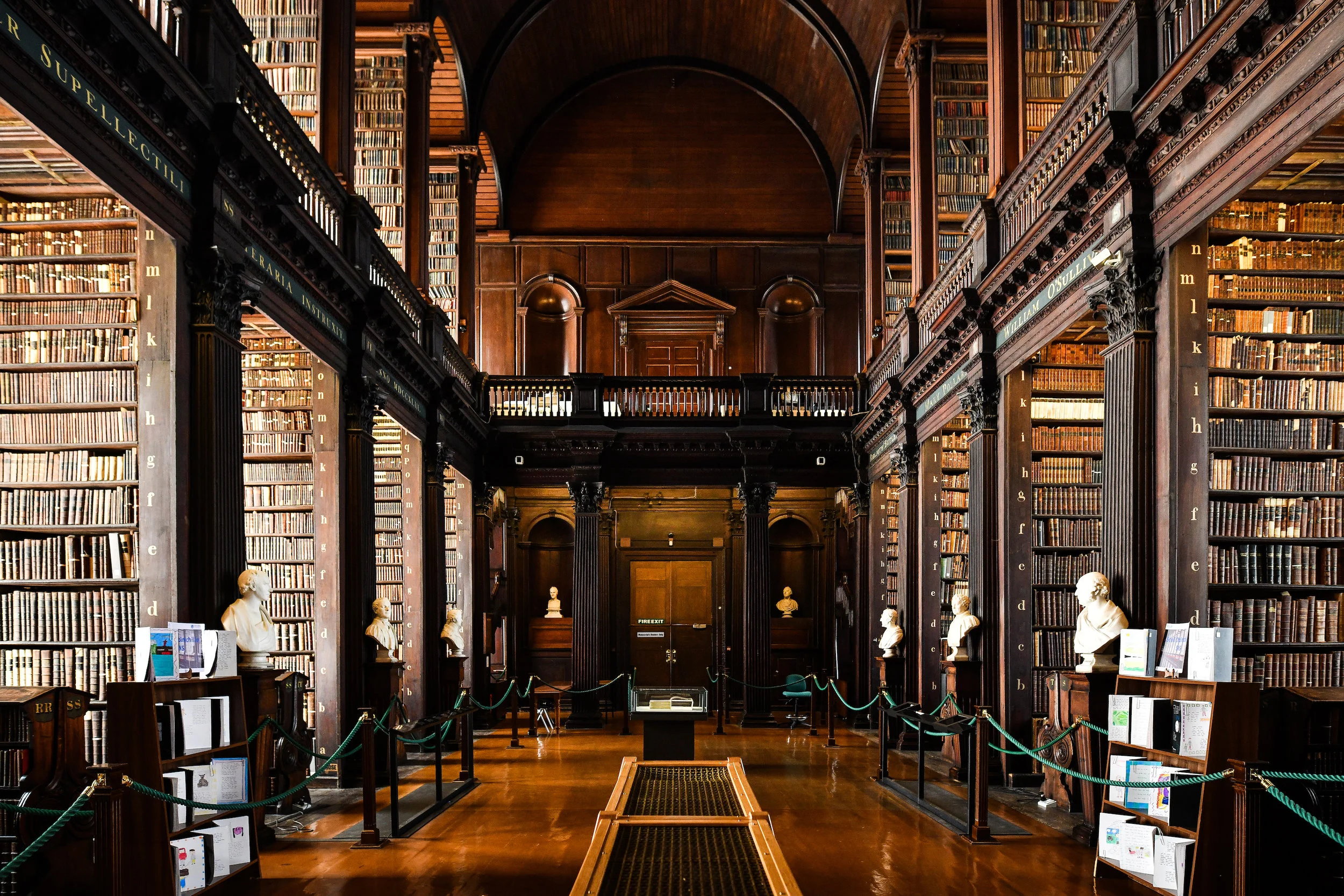 The beautiful trinity library in Dublin