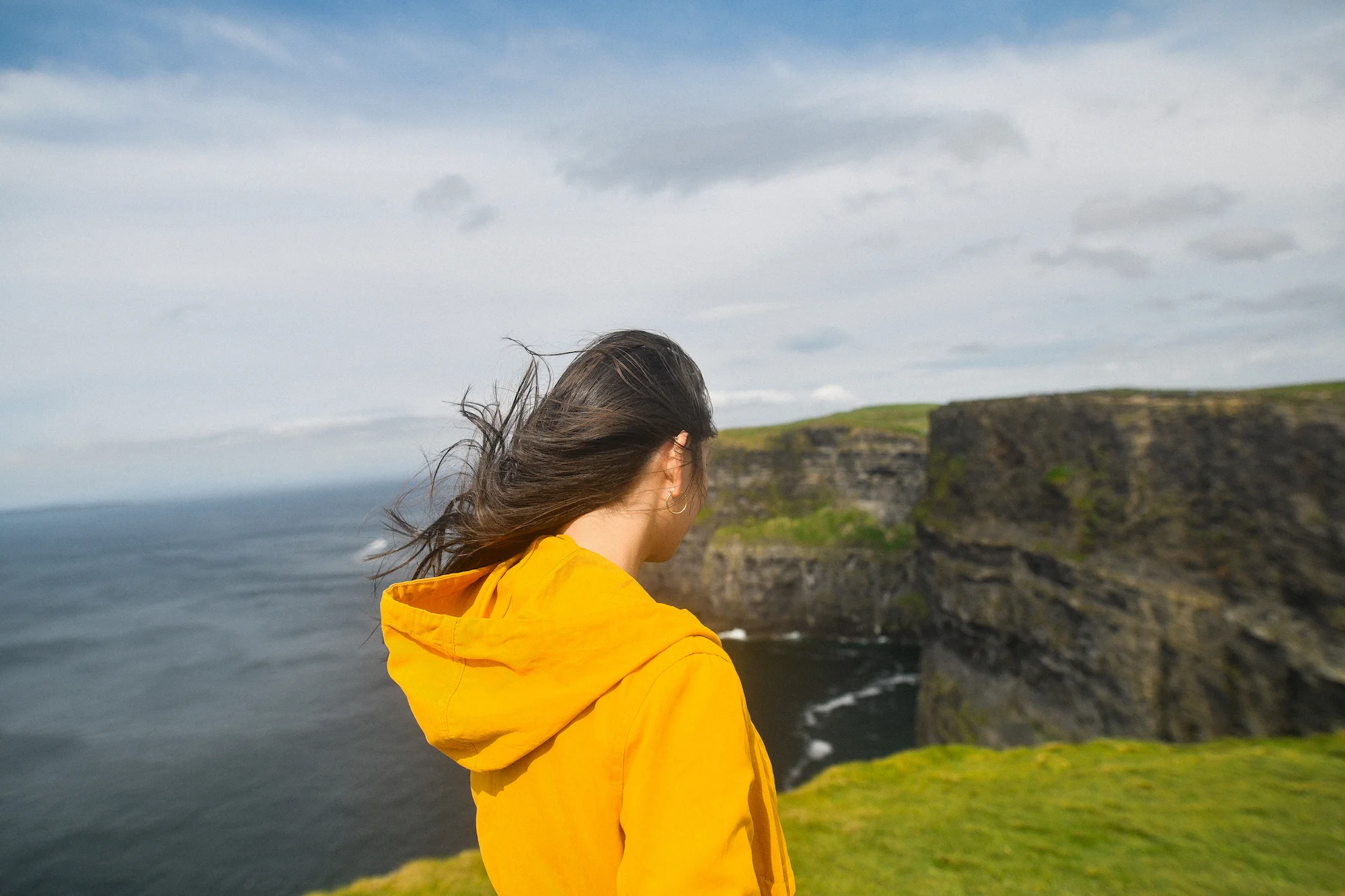 Another windy shot looking out at the cliffs