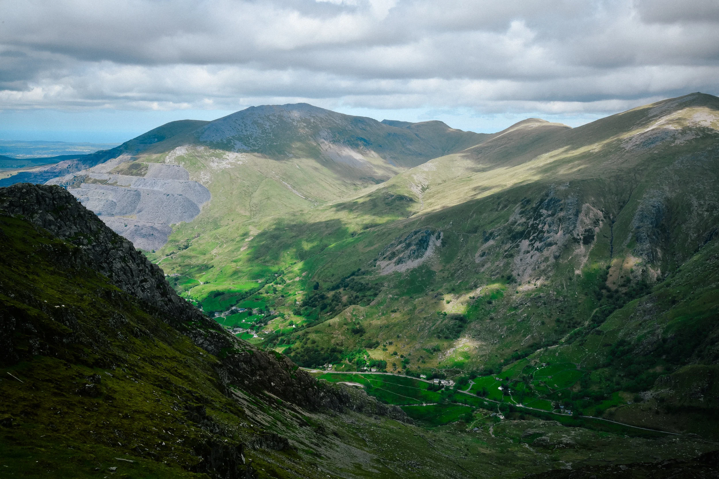 Clouds over the valley at Snowdon