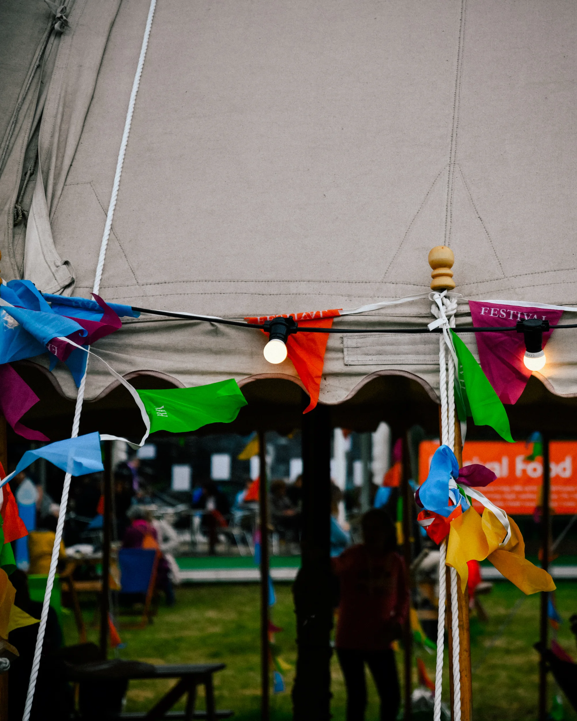 lights at the hay festival