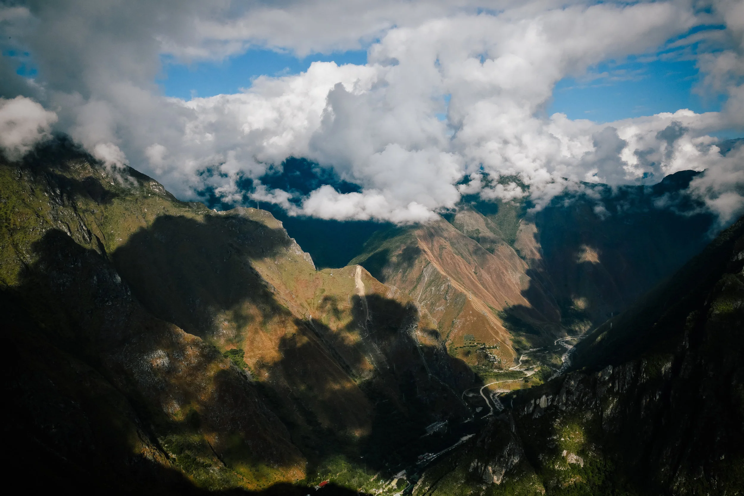 mountains and clouds