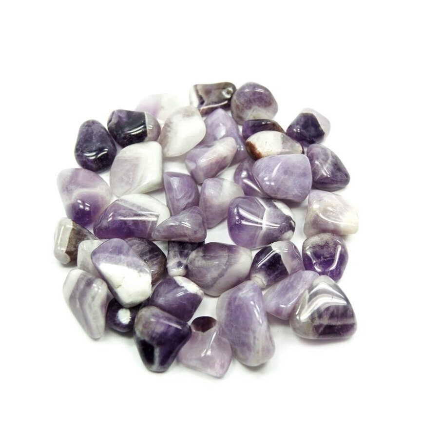 Chevron Amethyst Tumbled Crystal