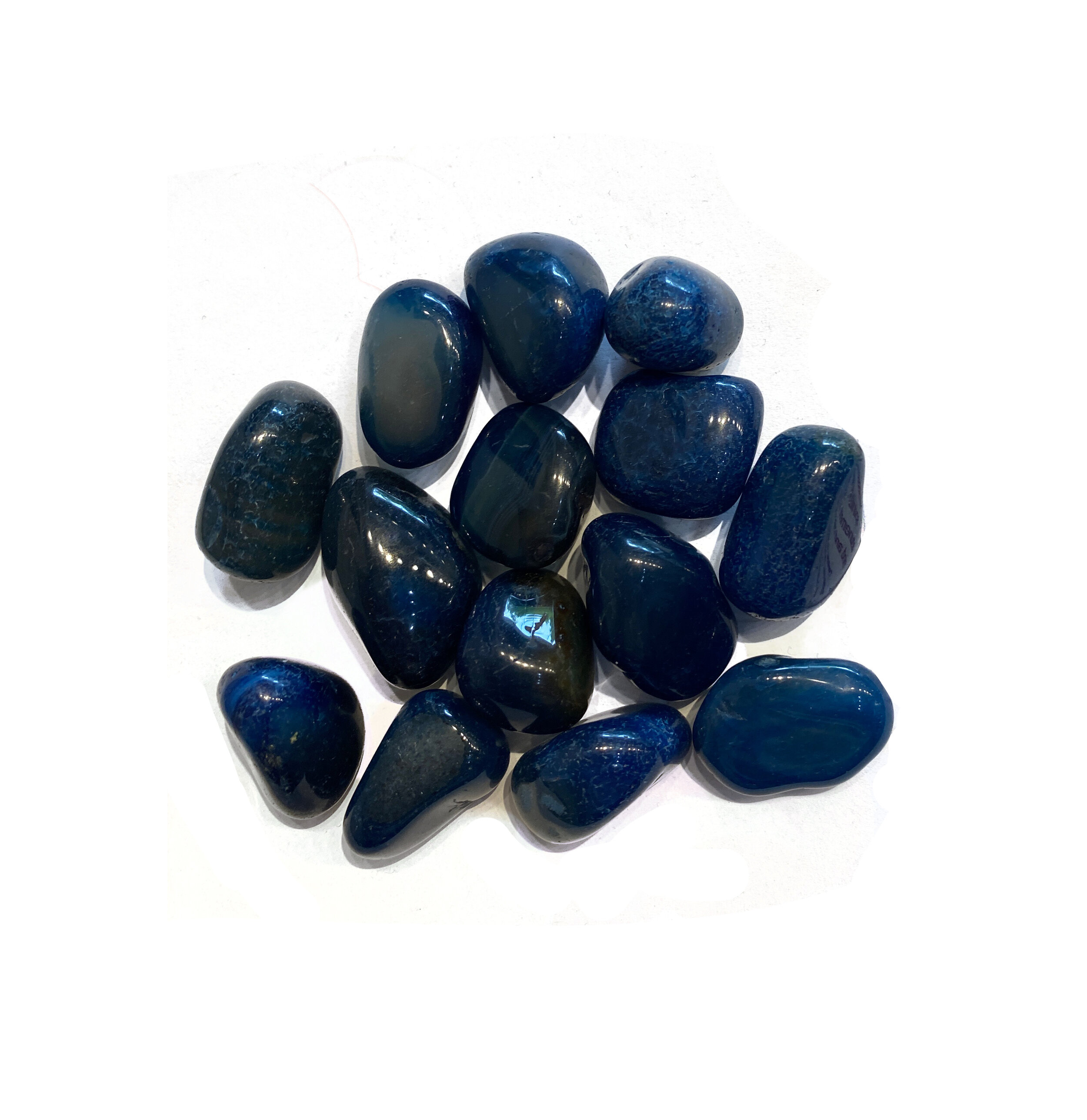 Blue Dyed Agate Tumbled Crystal
