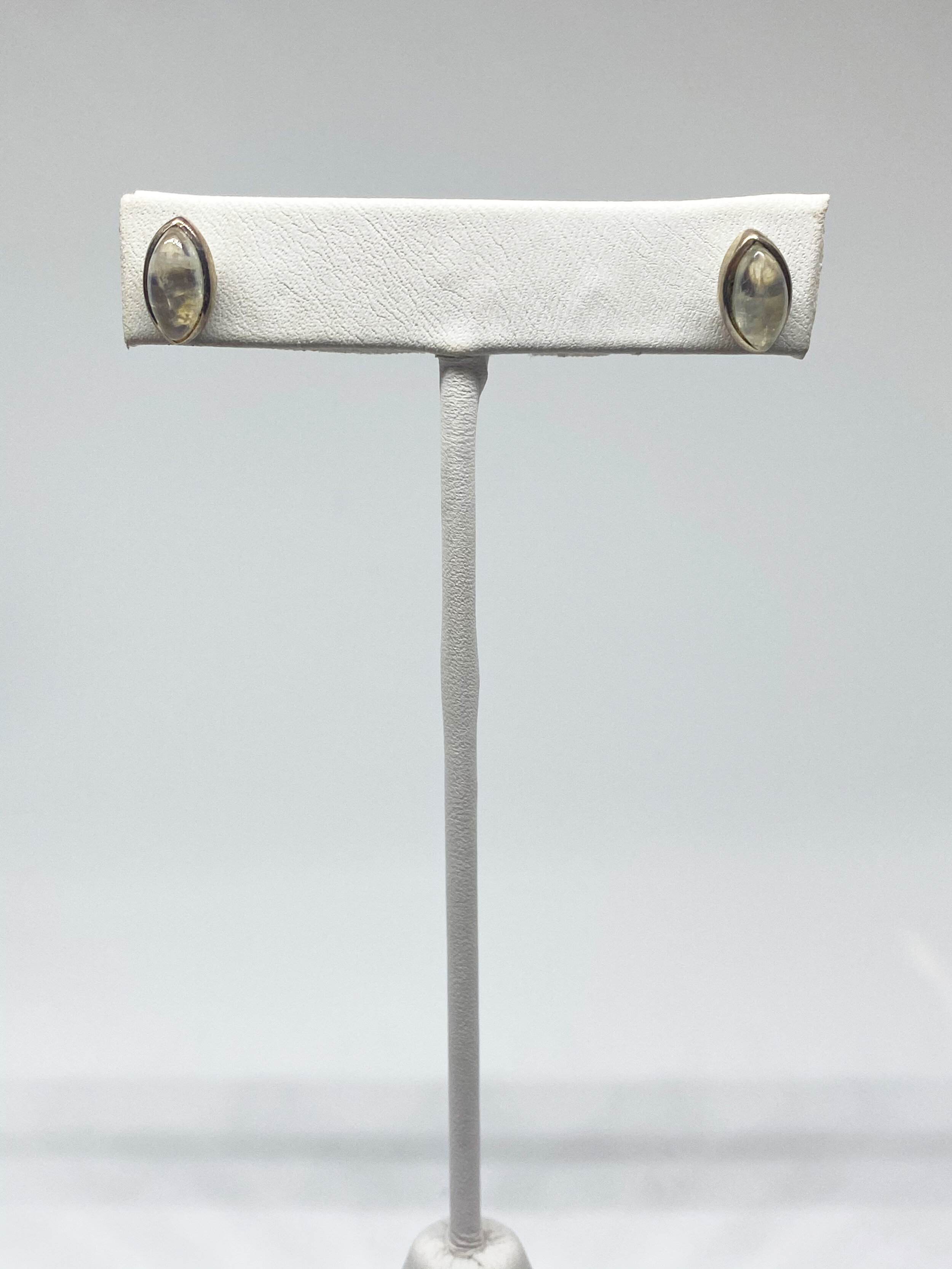 Rainbow Moonstone Sterling Silver Studs