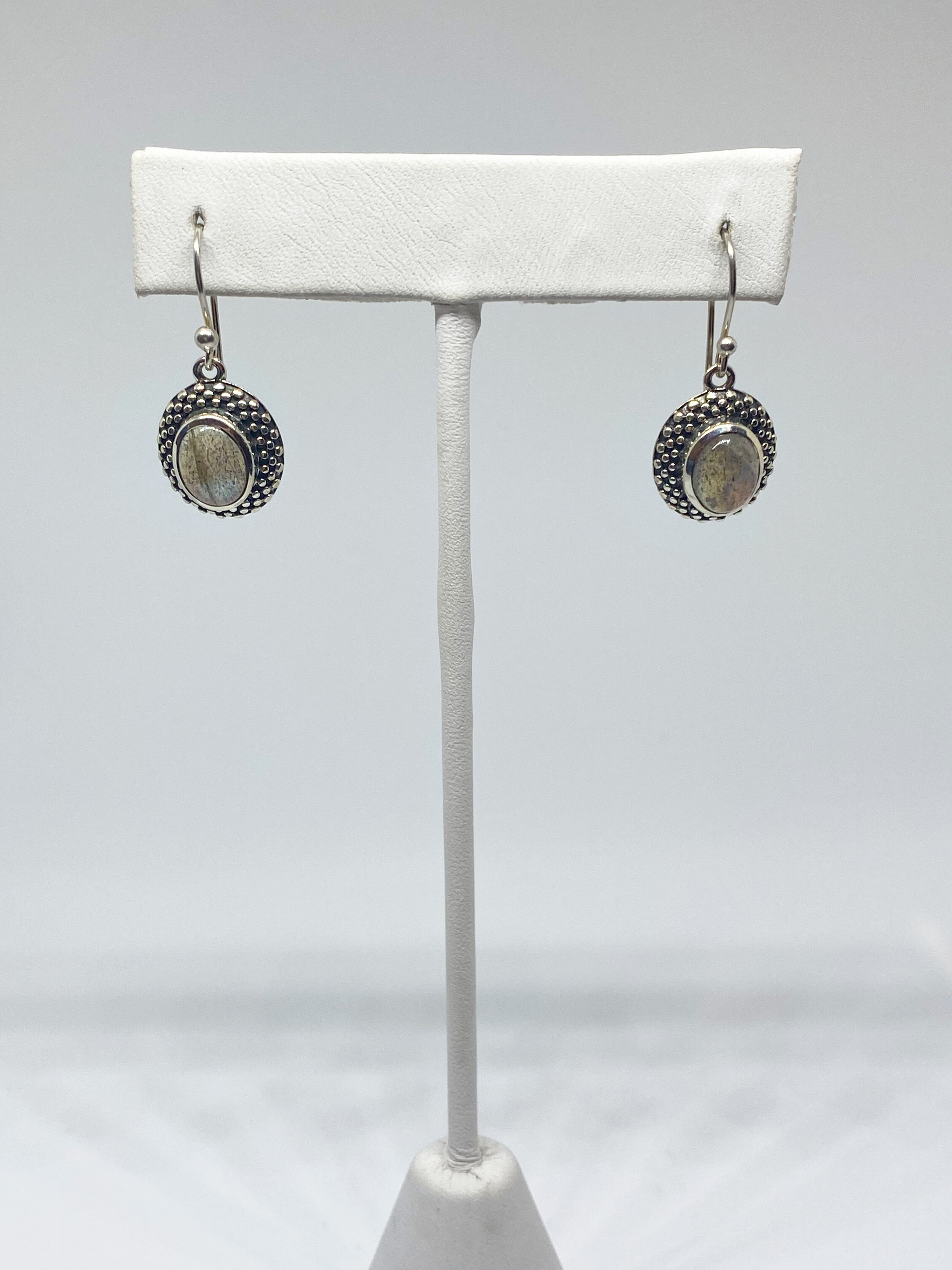 Labradorite Silver Drop Earrings