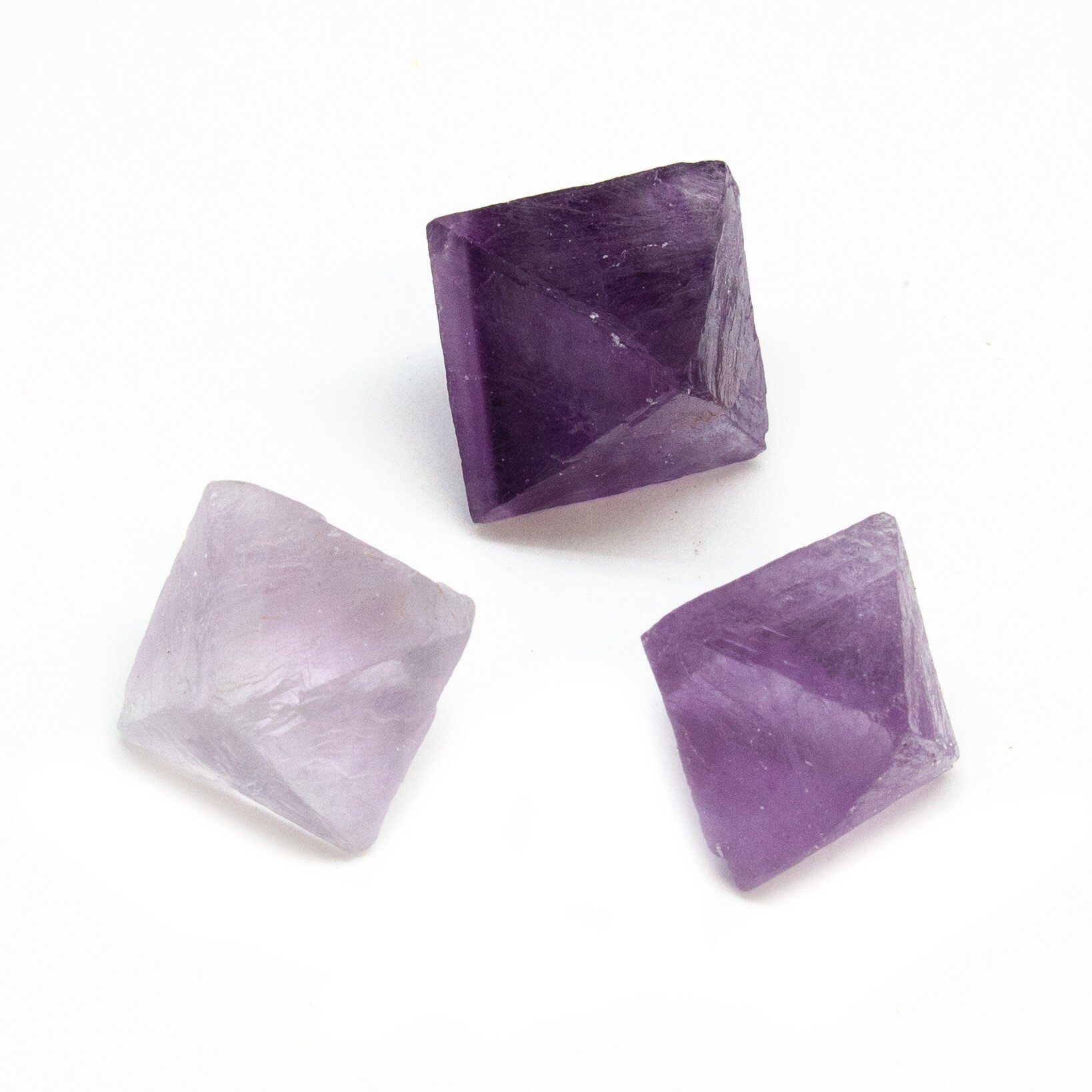 Purple Fluorite Octahedron Crystal