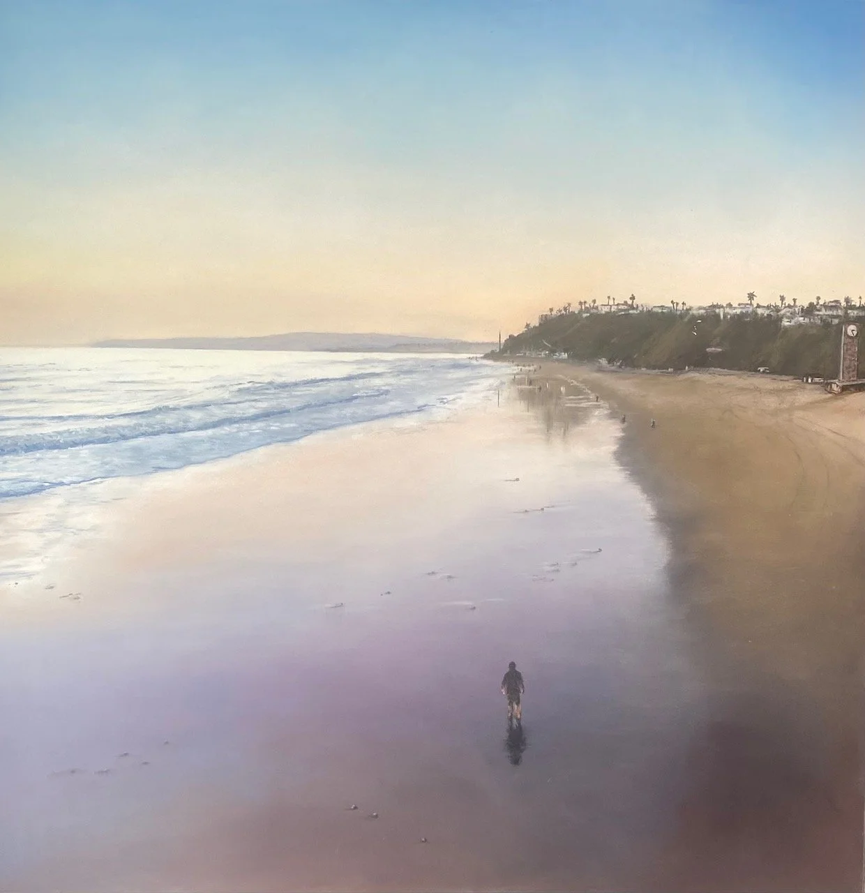 A Lonely Beach at Sunset