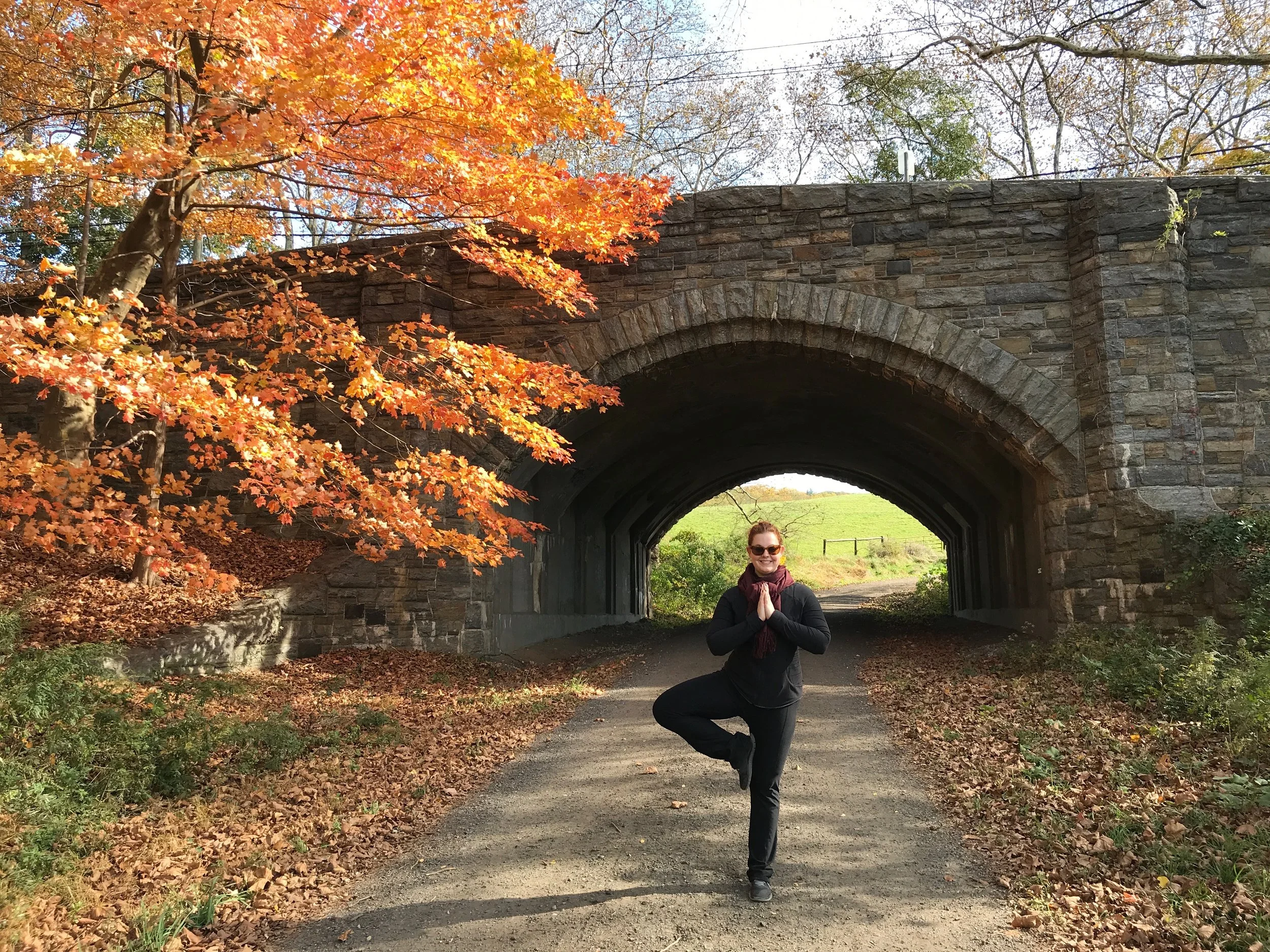 Doing tree pose next to a tree with Lyme disease. Look! I’m not in bed AND I’m doing a physical activity. Wellness!