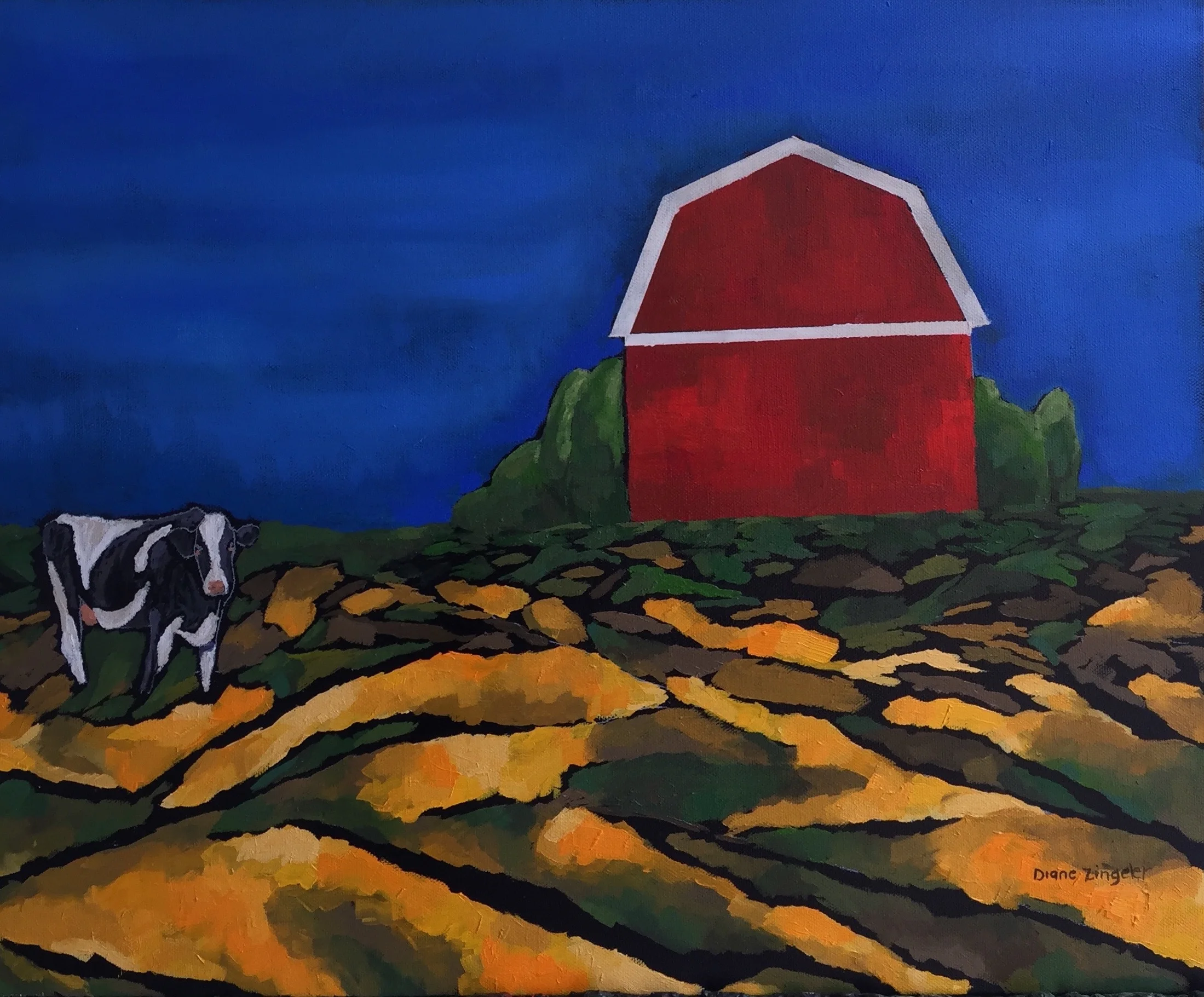 Clear Skies - 20'' W x 16'' H - oil