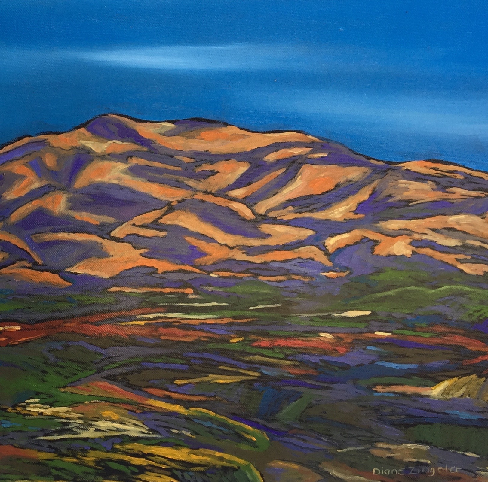 Bluest Sky - 14'' x 14'' - oil