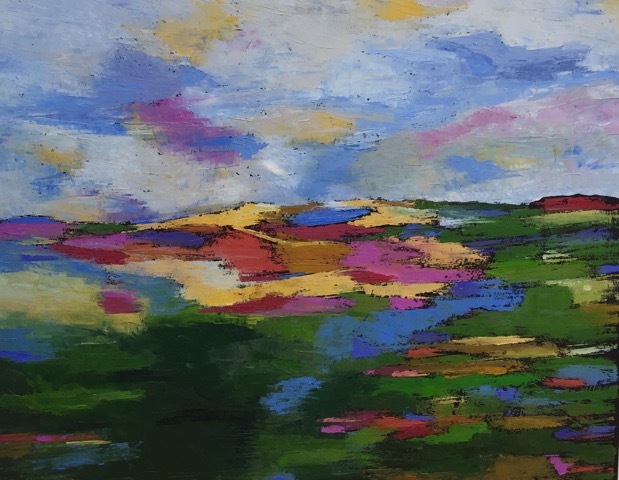 30'' w x 24 '' h / On the surface / oil