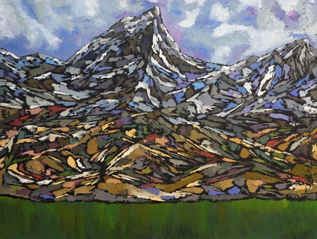 40 '' w x 30 '' h / Canadian Rockies / oil