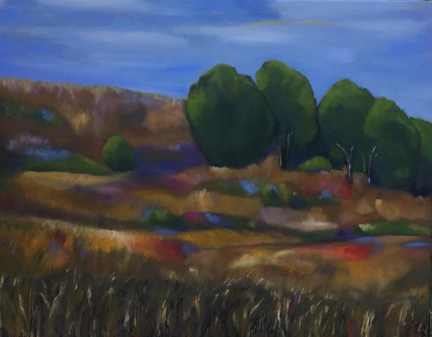 28'' w x 22'' h / at the end of a furrow / oil